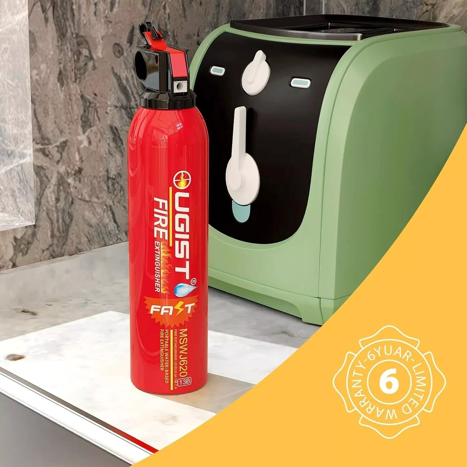 4 In1 Fire Extinguisher with Mount Fire Extinguishers for the House/Car/Kitchen