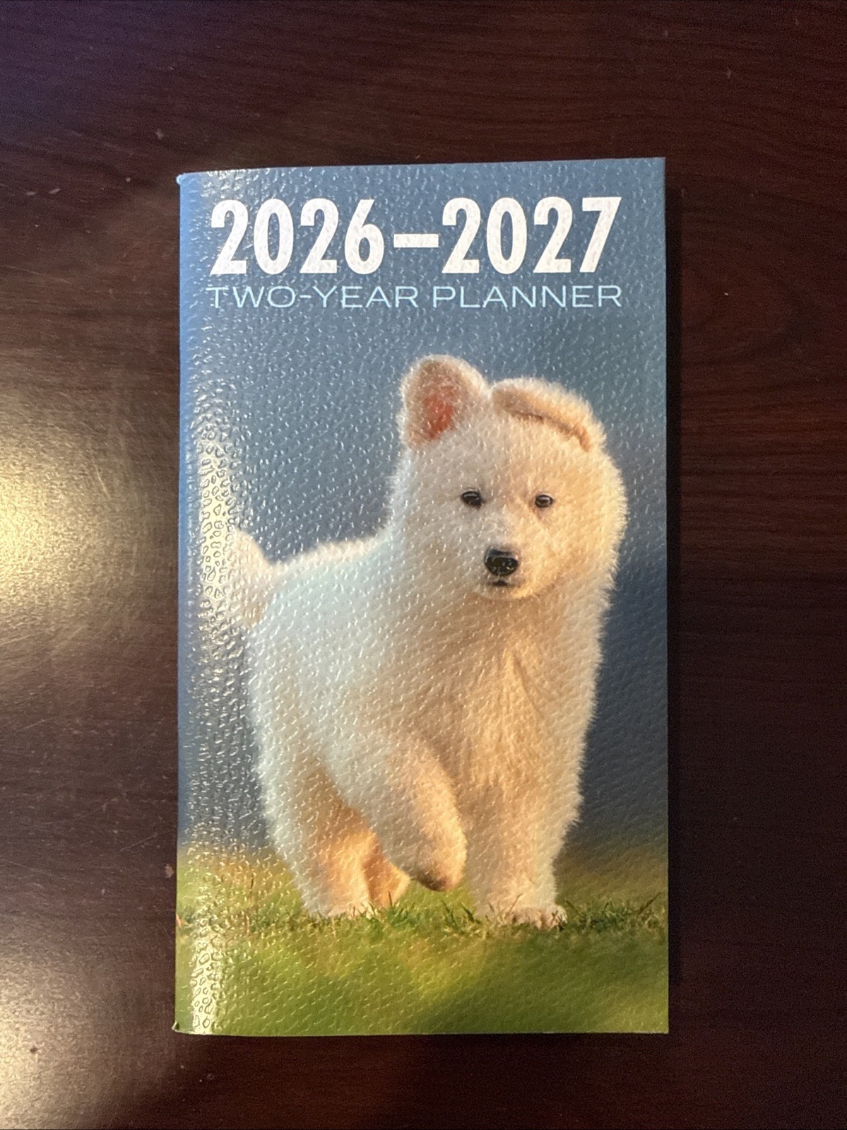 2026-2027 Two Year Pocket Planner (3.3 in. X 6in.) Dog On The Cover- NEW