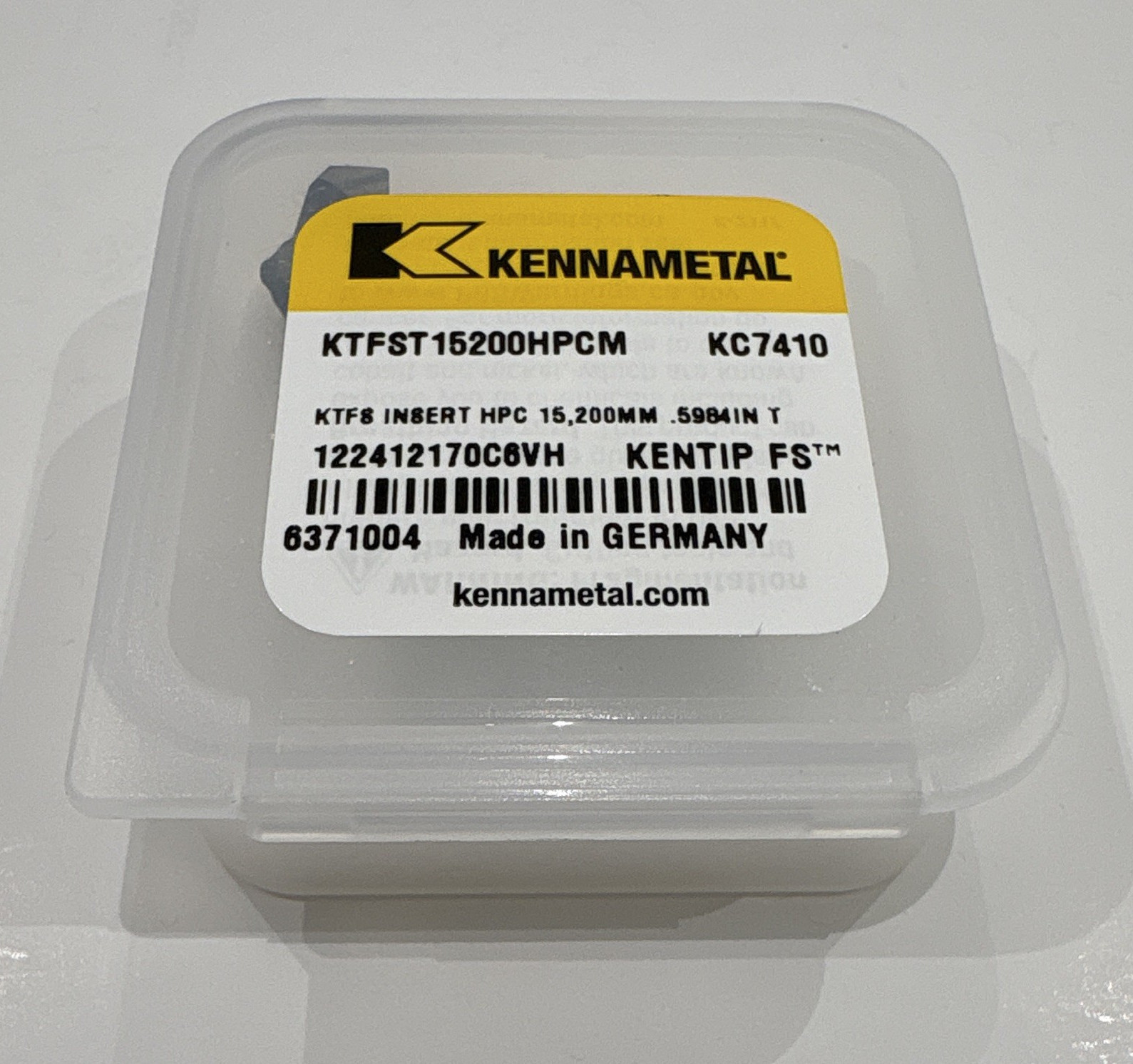 Kennametal Carbide Drill Insert KENTIP FST KTFST15200HPCM KC7410 15.2MM