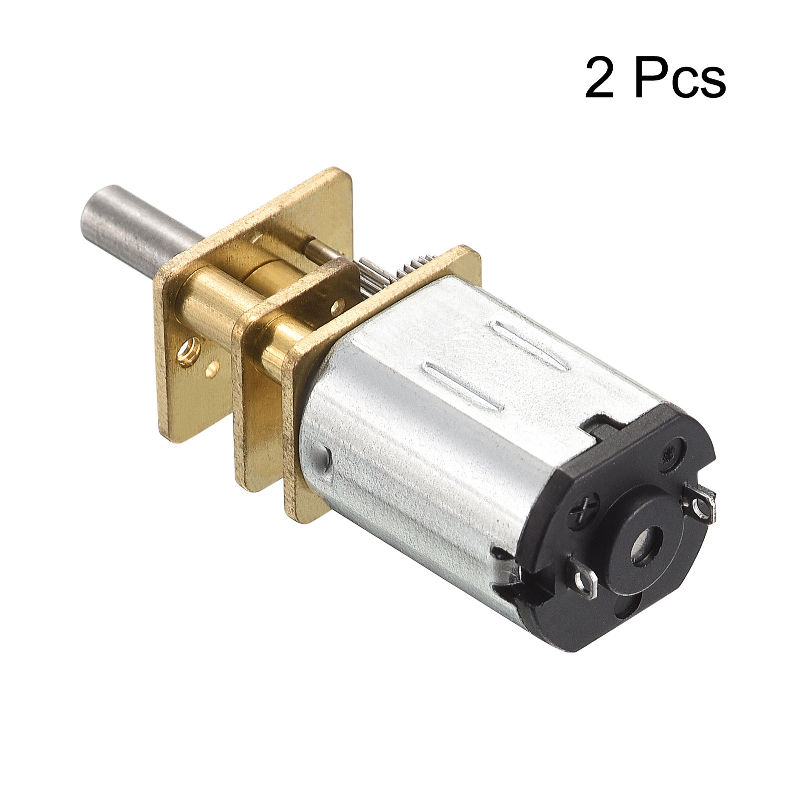 2 Pack Micro Speed Reduction Gear Motor DC 6V 1000RPM with Full Metal Gearbox