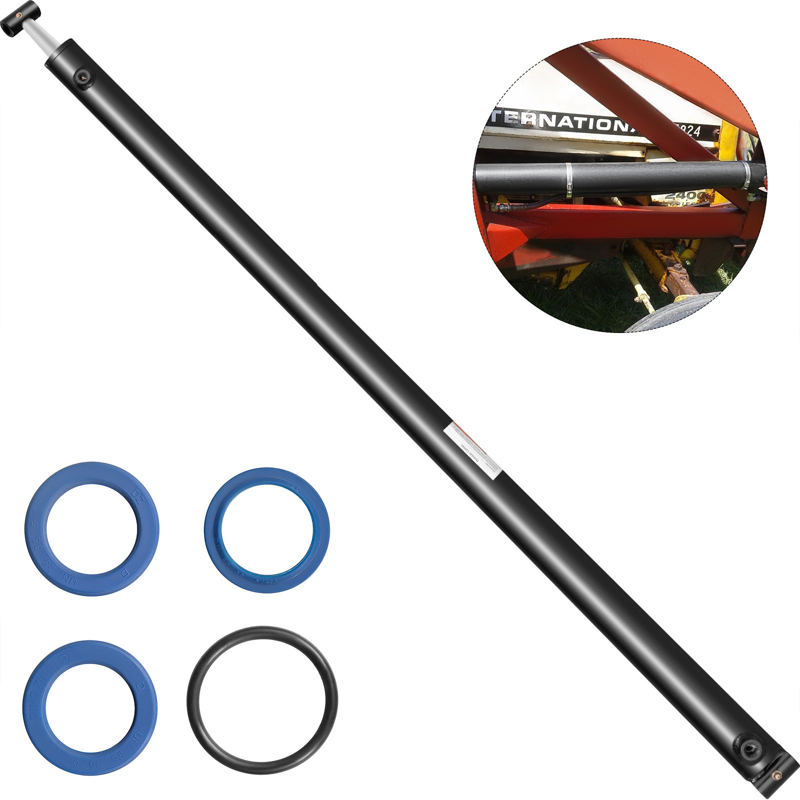 VEVOR 2″ Bore 36″ Stroke Hydraulic Cylinder Welded Double Acting 2x36in SAE6