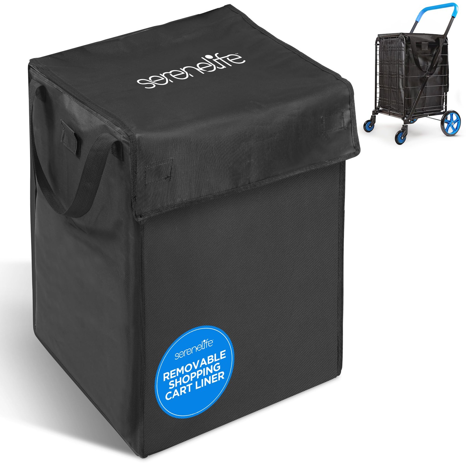 Serenelife Waterproof Tear-Resistant Shopping Cart Liner 600D Oxford Fabric For