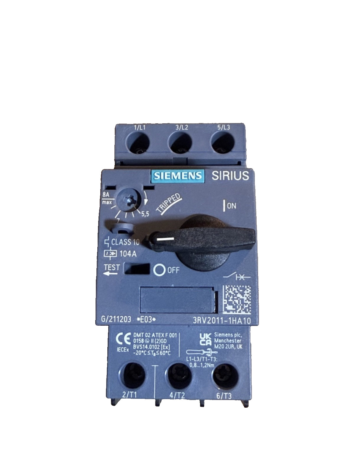 1x NEW SIEMENS 3RV2011-1HA10 Manual Motor Starter – OEM SIEMENS – USA STOCK