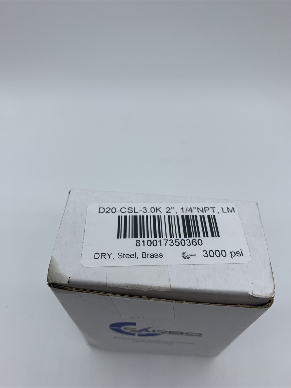Carbo Instruments D20-CSL-3.0K 2″ 1/4″ NPT Streel Brass 3000 PSI