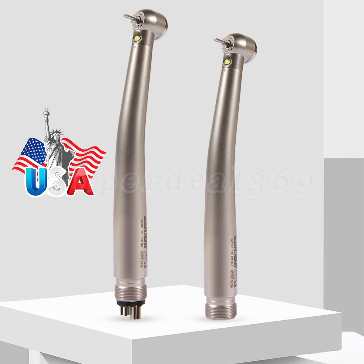 Dental High Speed Handpiece LED Type Turbine 2/4 Holes E-generator Triple Spray