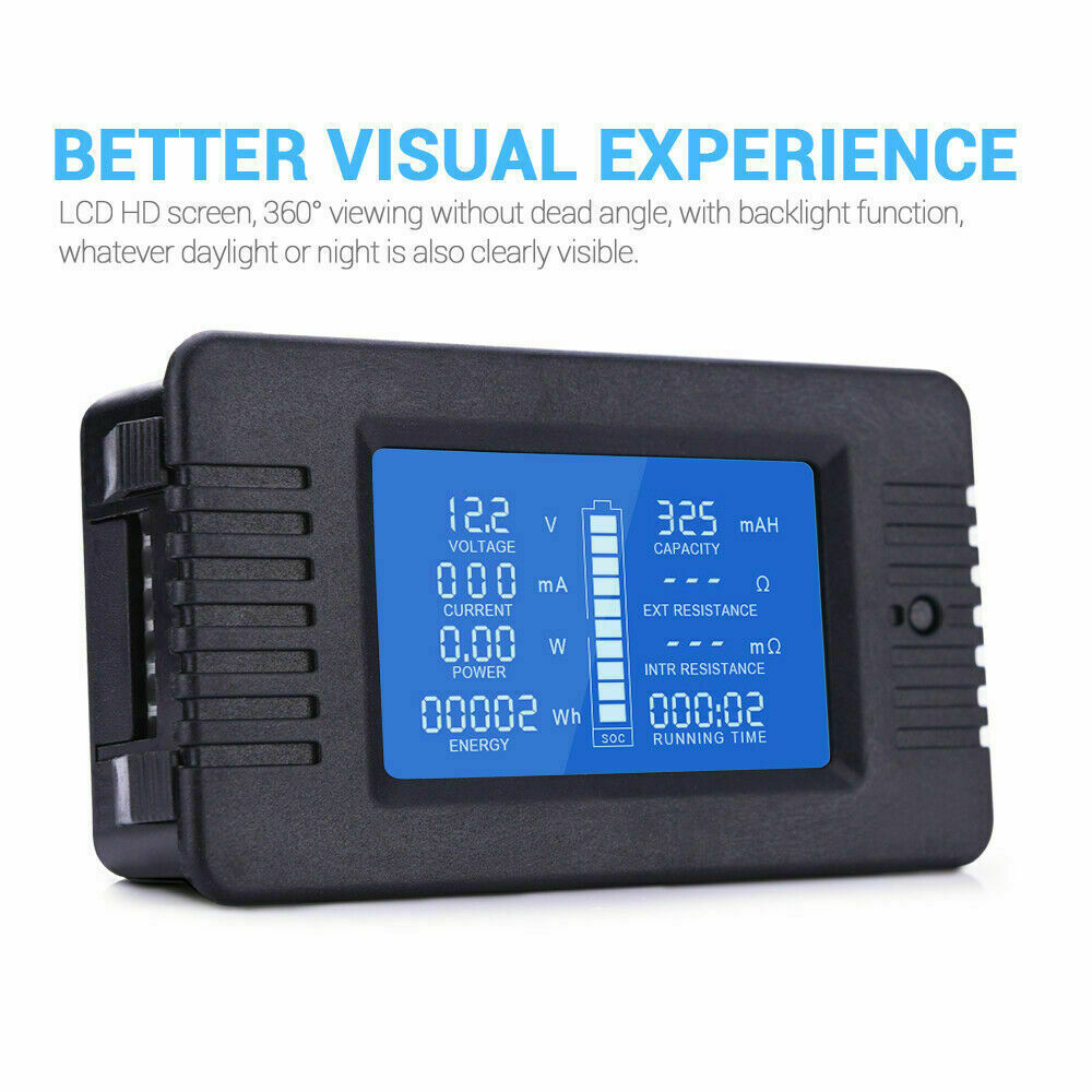 12v DC Battery Monitor 100A Shunt LCD Display Voltage Current Volt Meter Ammeter