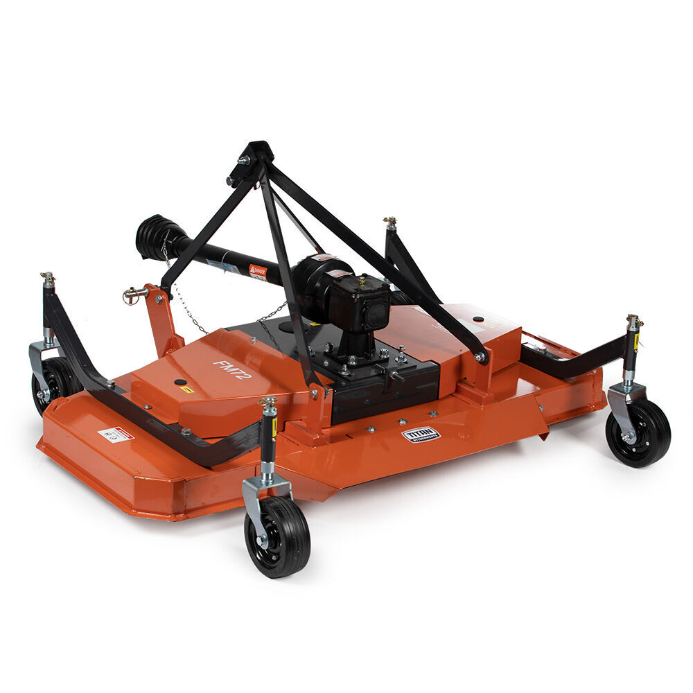 Titan Attachments 3 Point PTO Finish Mower, 72″ Cutting Width, Category 1 Hitch
