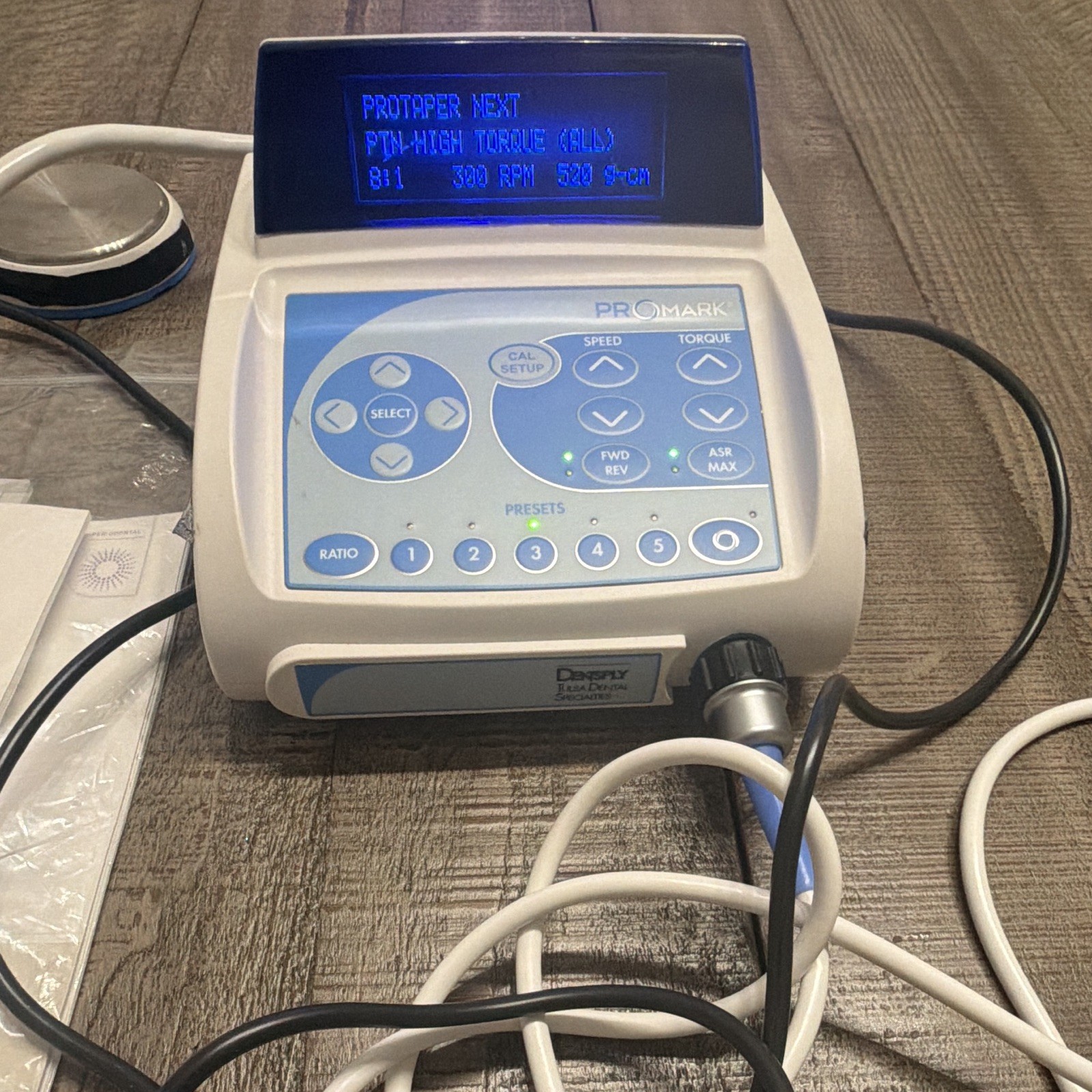 Dentsply ProMark Endodontic Motor Control Unit w/ Foot Pedal and Handpiece