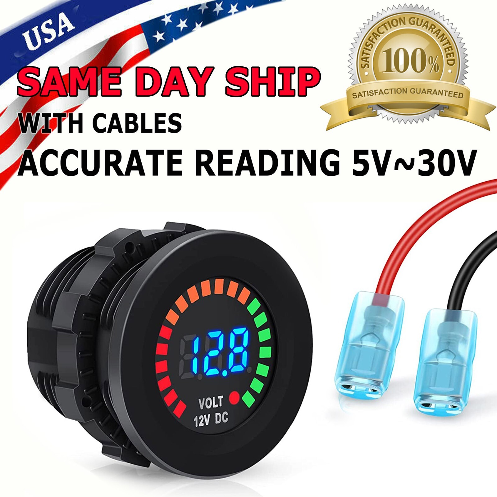 Waterproof CAR Battery Meter DC 12V Voltmeter LED Digital Display Voltage Gauge