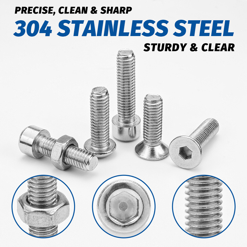 880pcs Metric Screws Assortment kit, Hex Socket Head Cap, Bolts Nuts Washers