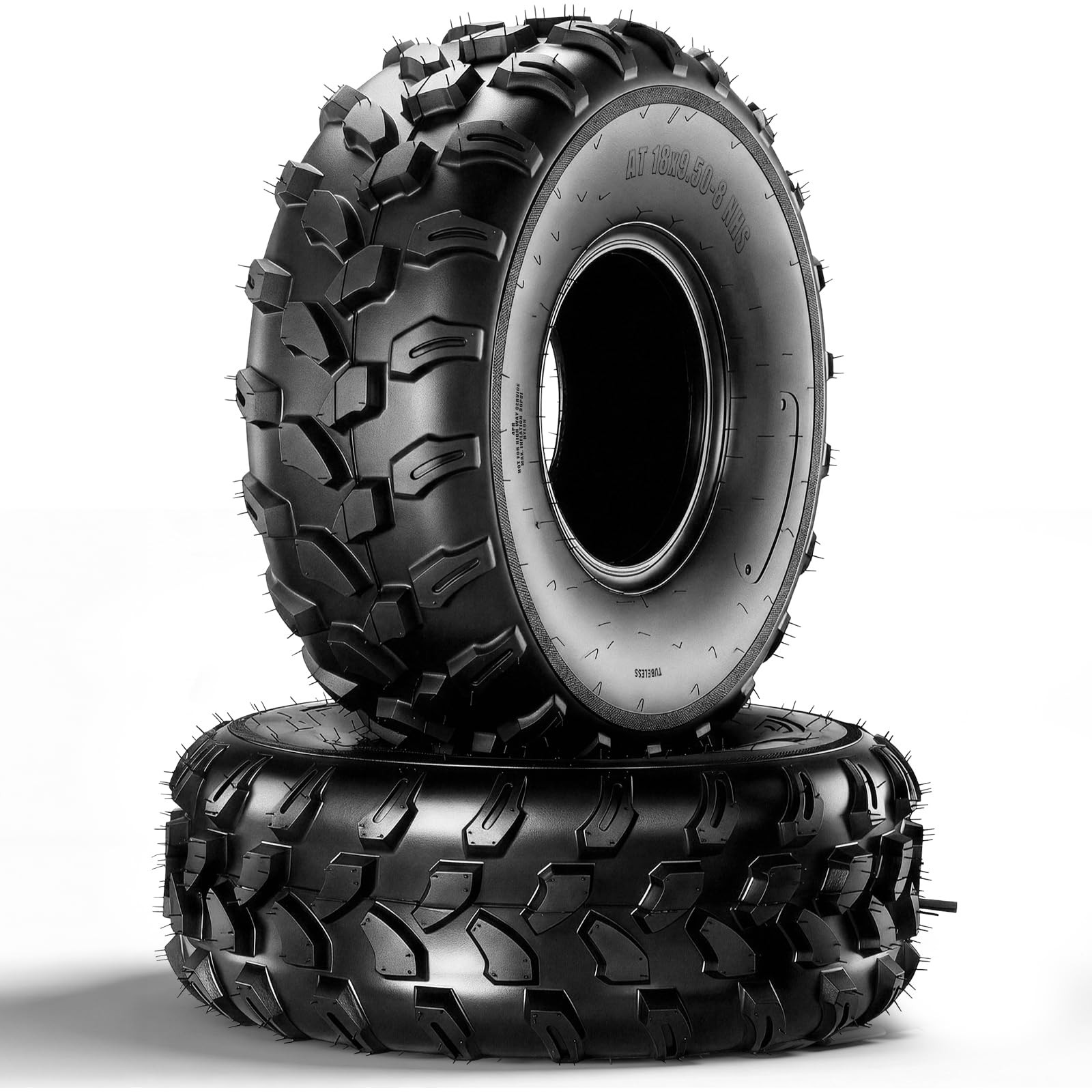18×9.50-8 ATV UTV Tires 4PR All-Terrain for Sand Mud Trail Directional Tubeless