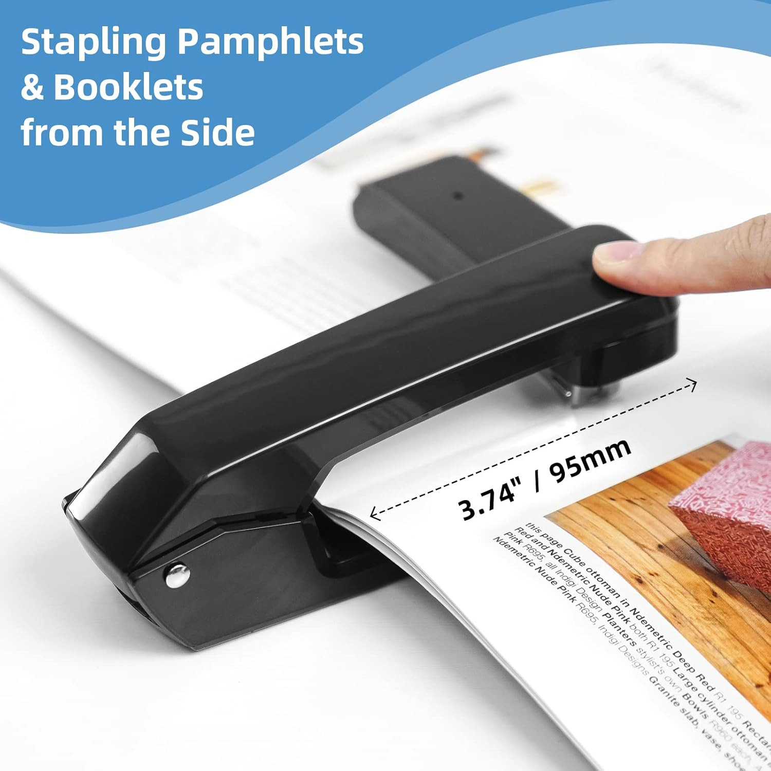 Deli/ Swing-Arm Swivel Stapler, 25 Sheets Capacity, 360 Degree Rotate