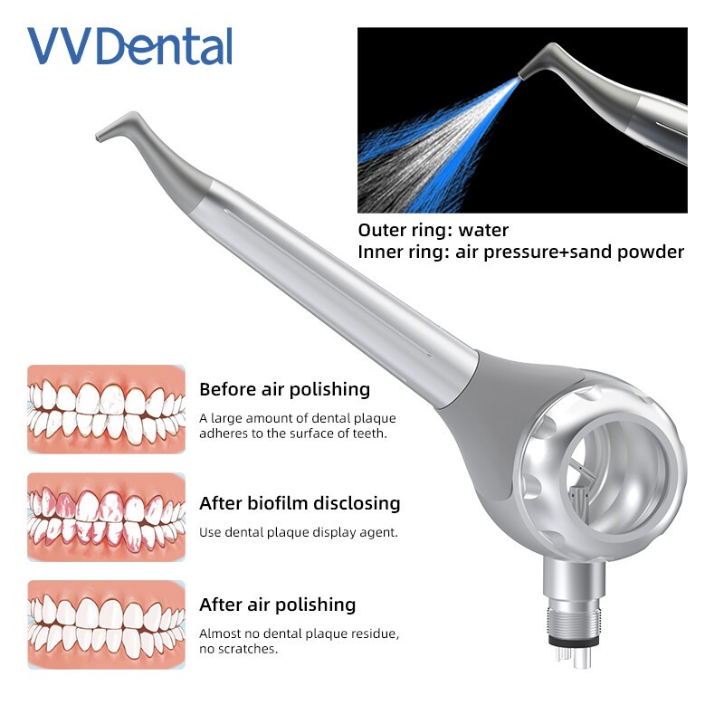 2/4 Holes Dental Air Flow Teeth Polishing Polisher Handpiece Hygiene Prophy Jet