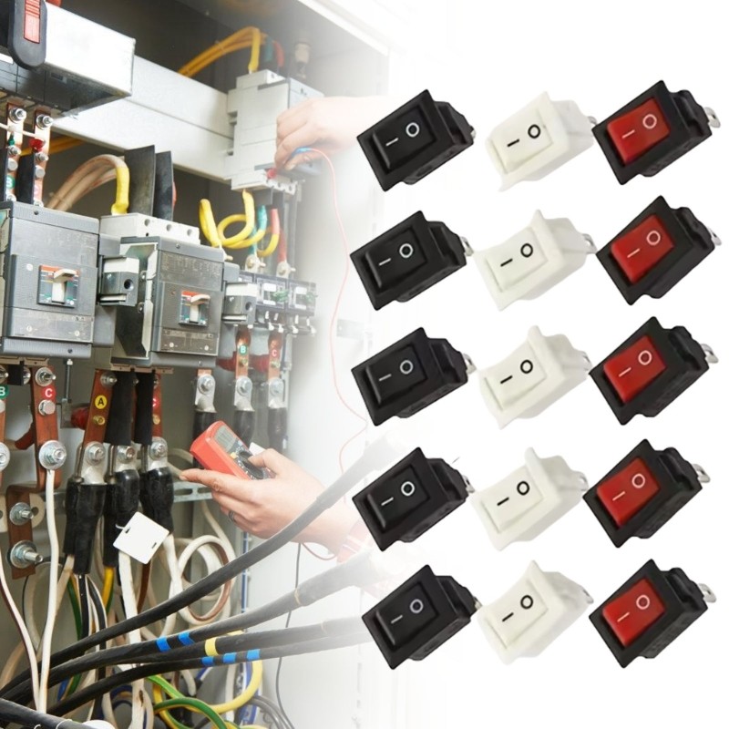 2 Pin Rocking Switches 2 Position Electrical Toggle Switches Childproof Power