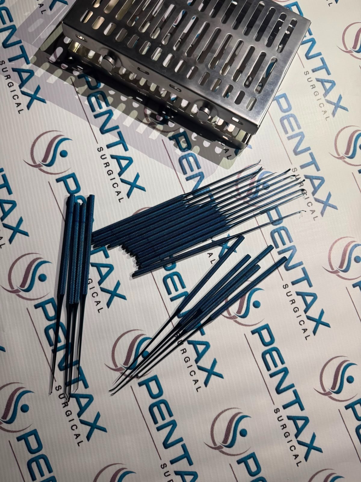 Aesculap Rhoton Micro Dissector Set 20Pcs blue Neurosurgery Instruments