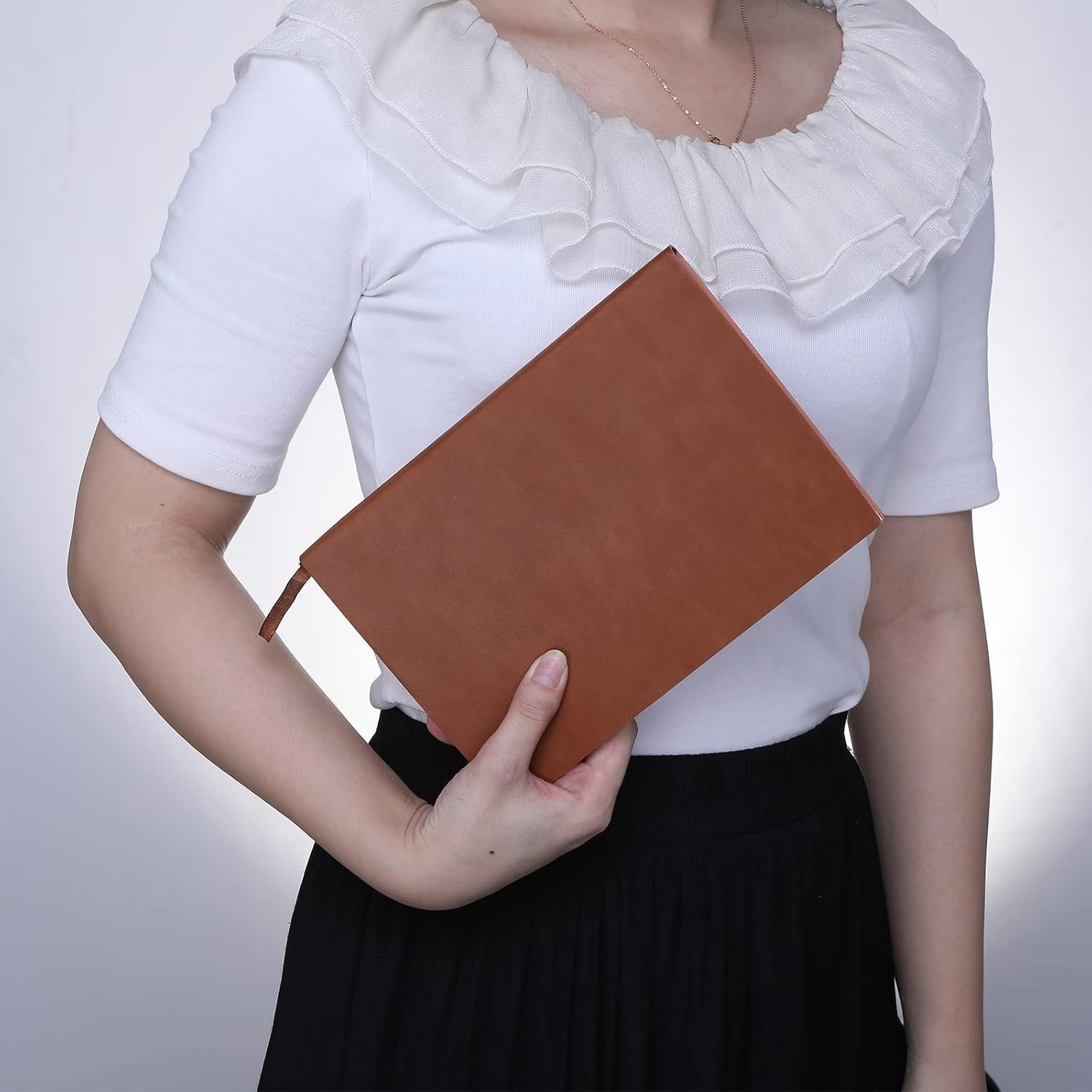 Leather Refillable Journal Notebook To My Daughter Gift 8.25×5.75 in Brown Diary