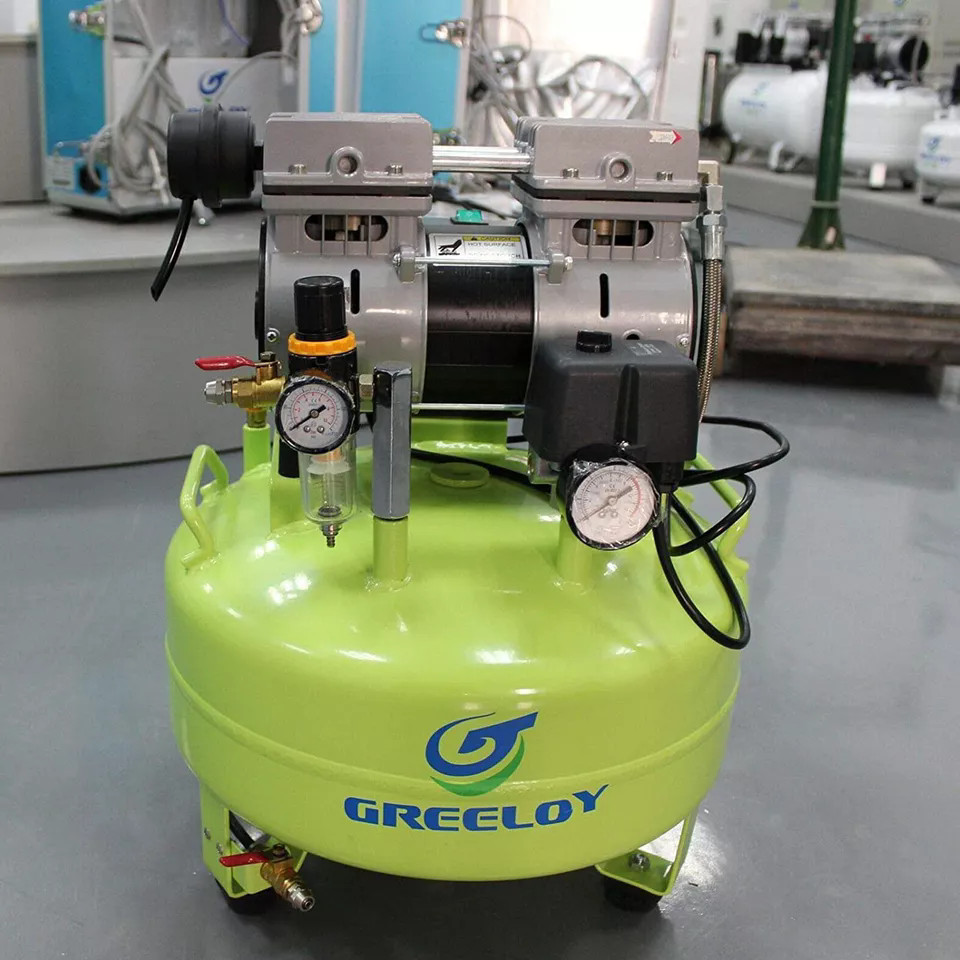 Dental Silent Oil Free Oilless Air Compressor 24L Tank 600w 118L/min GA-61 US
