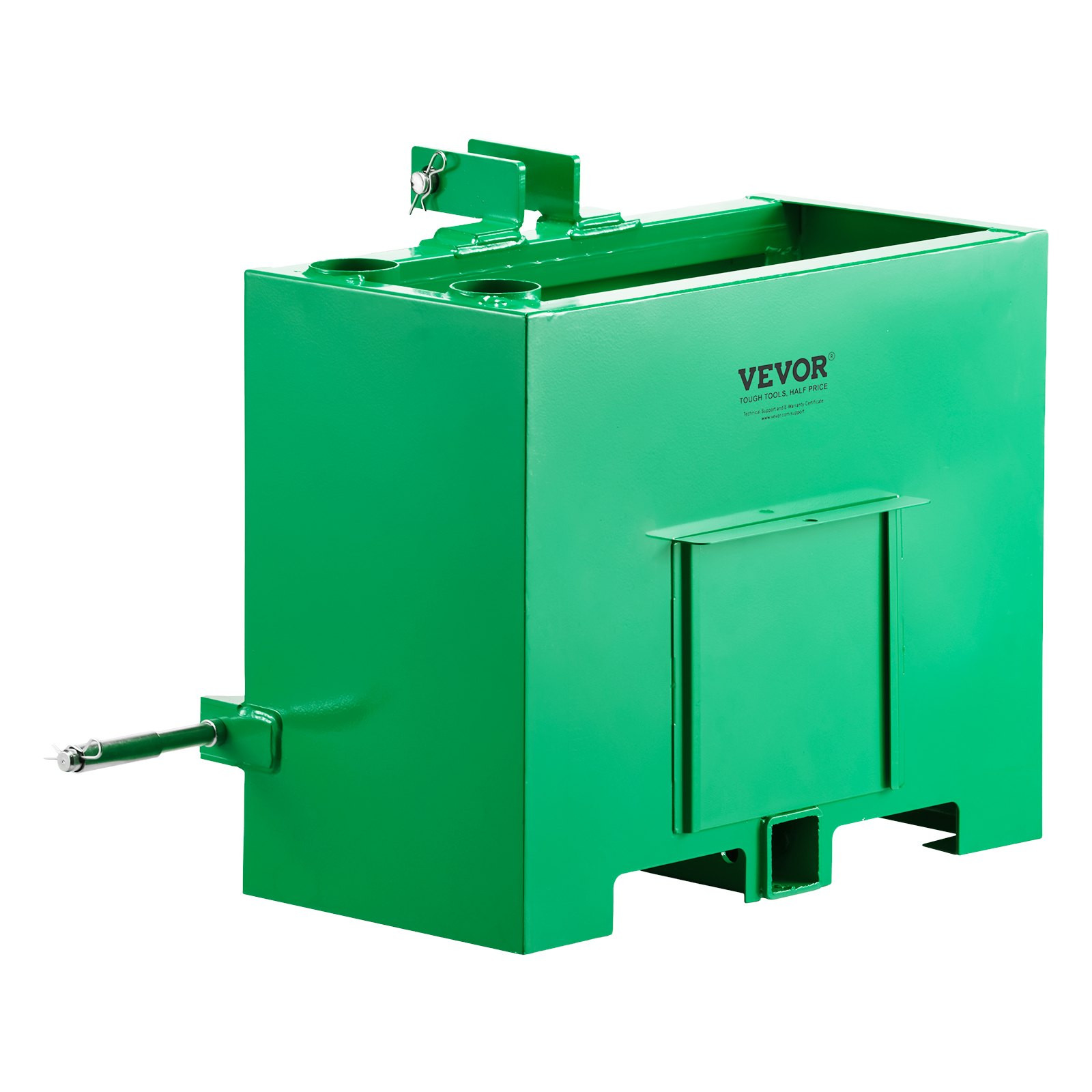 3 Point Tractor Ballast Box 800lb Cat 1 Hitch Receiver Green