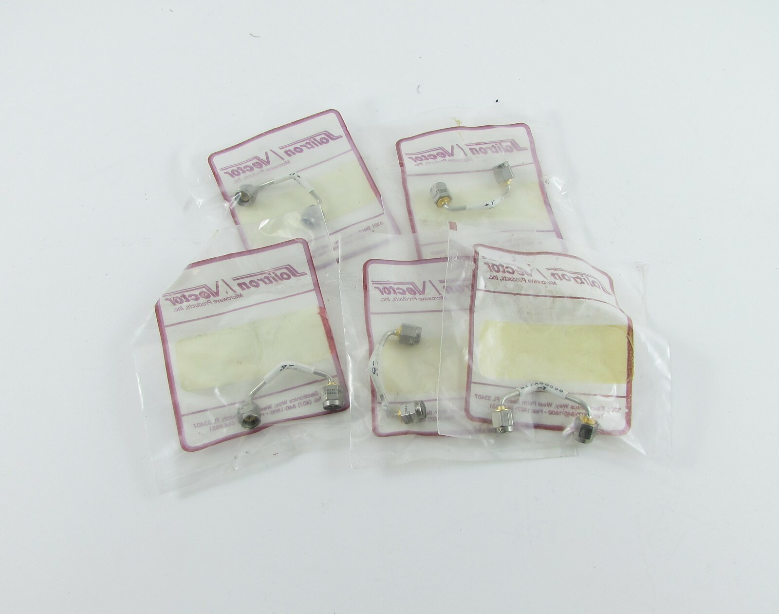Lot of (5) SV Microwave 7013-0362 SMA-M to SMA-M Semi-Rigid SS Cable Assemblies