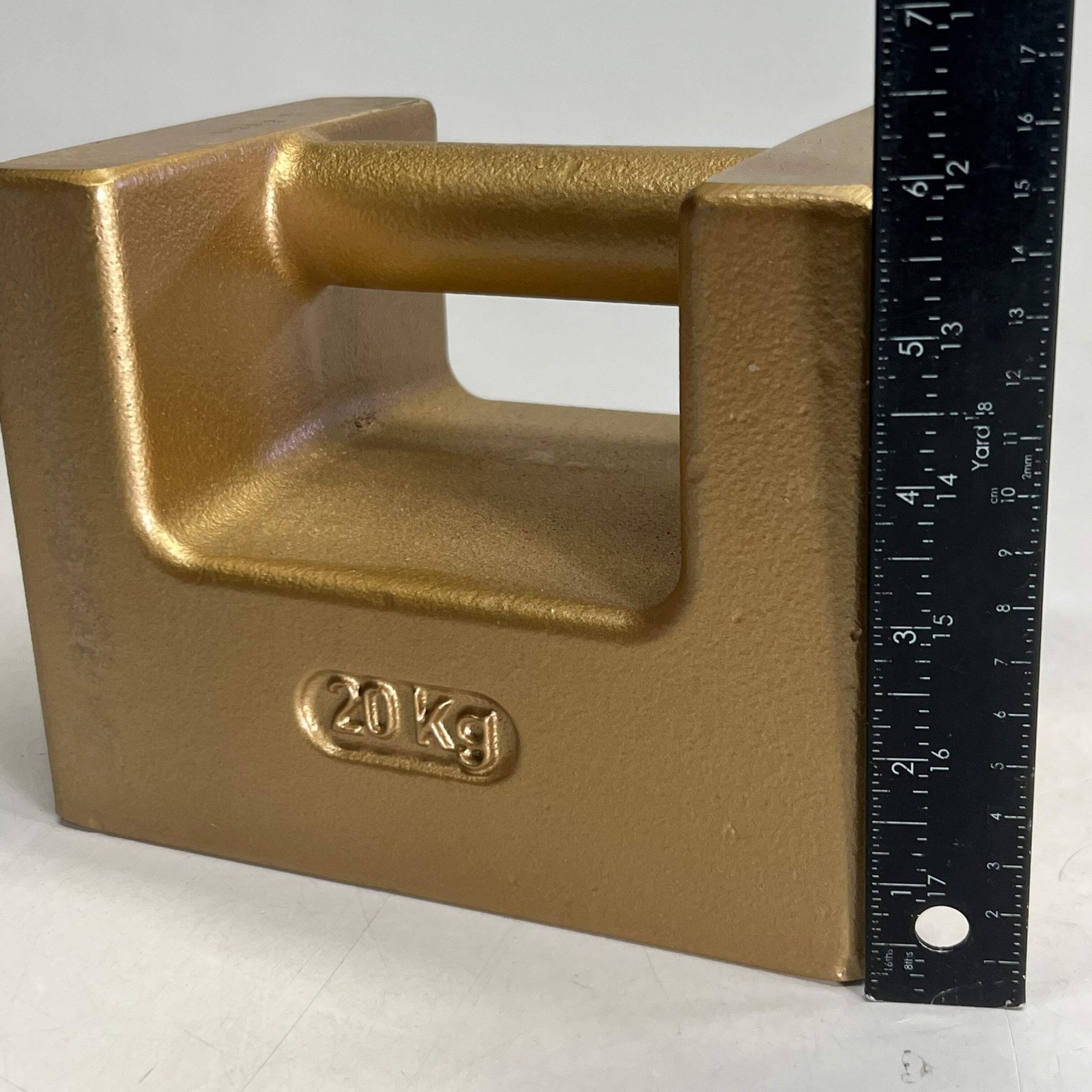 RICE LAKE Calibration Weight 20 Kg. Painted Density 7.2 Golden 12771
