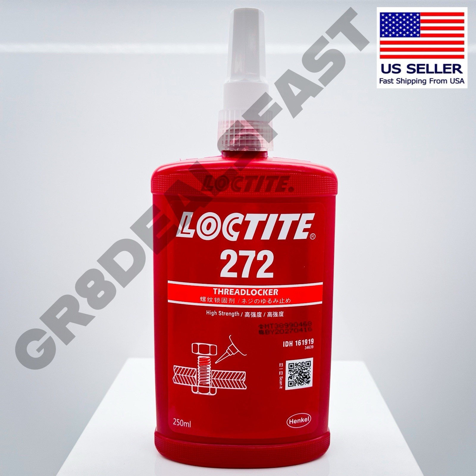 Loctite 272 High Temp High Strength 1.5” Thread Nut Bolt (250ml) 🔥2027 DATE🔥