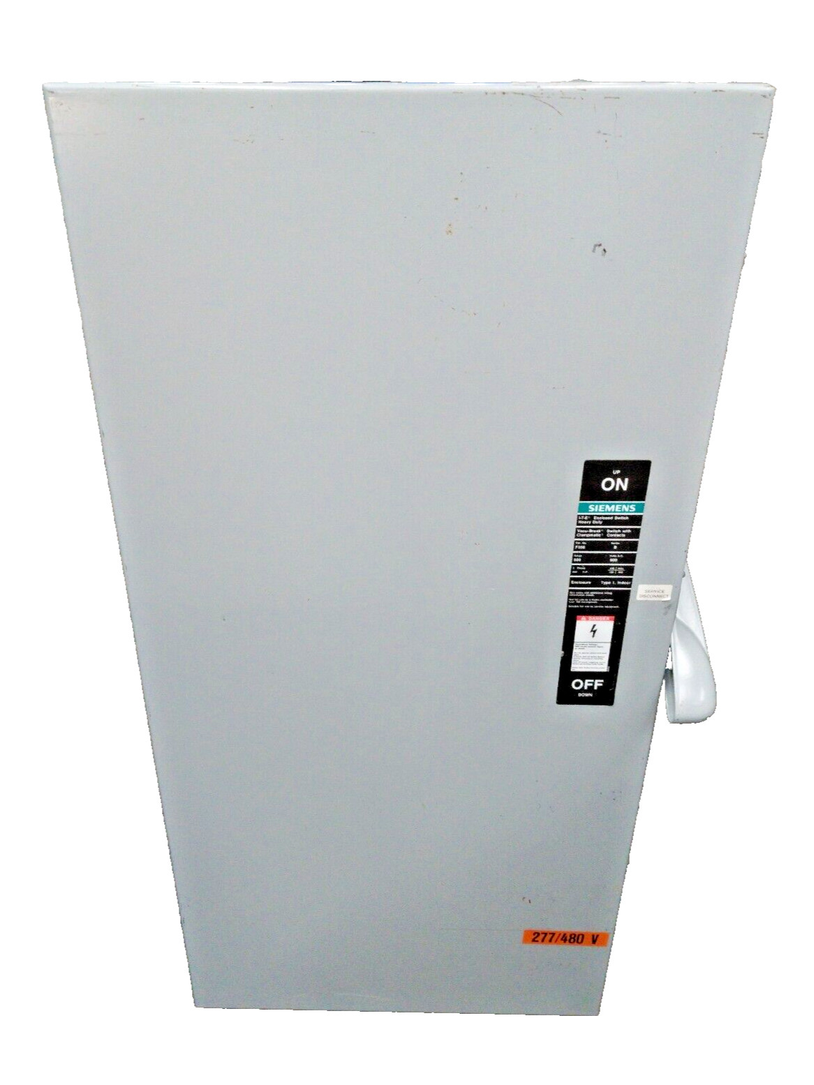Siemens 600 Amp Fusible Safety Disconnect Switch 600 VAC 3 Pole F356