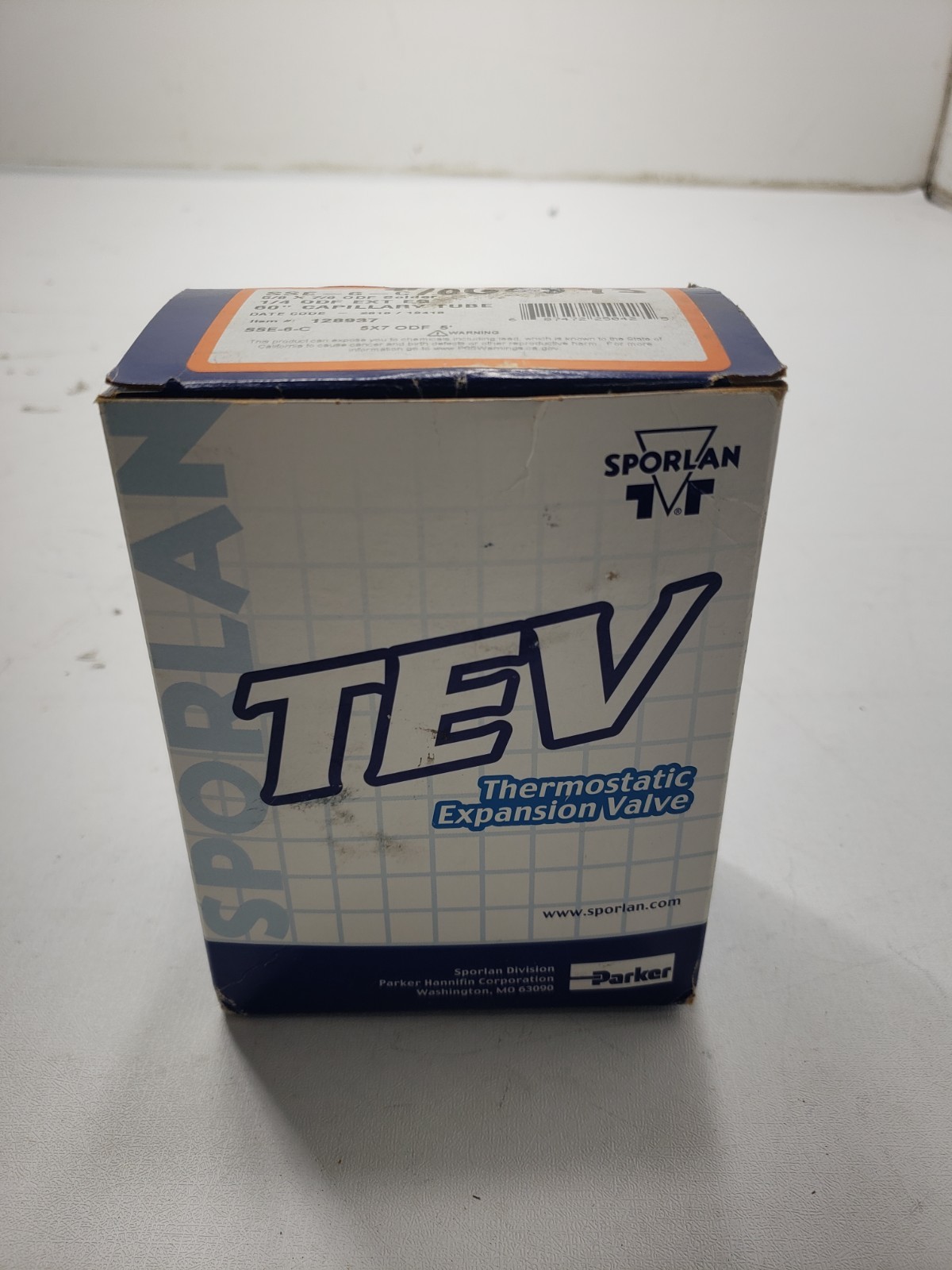 NOS Sporlan SSE-6-C Thermostatic Expansion Valve TXV R404A R502 5/8 x 7/8 ODF