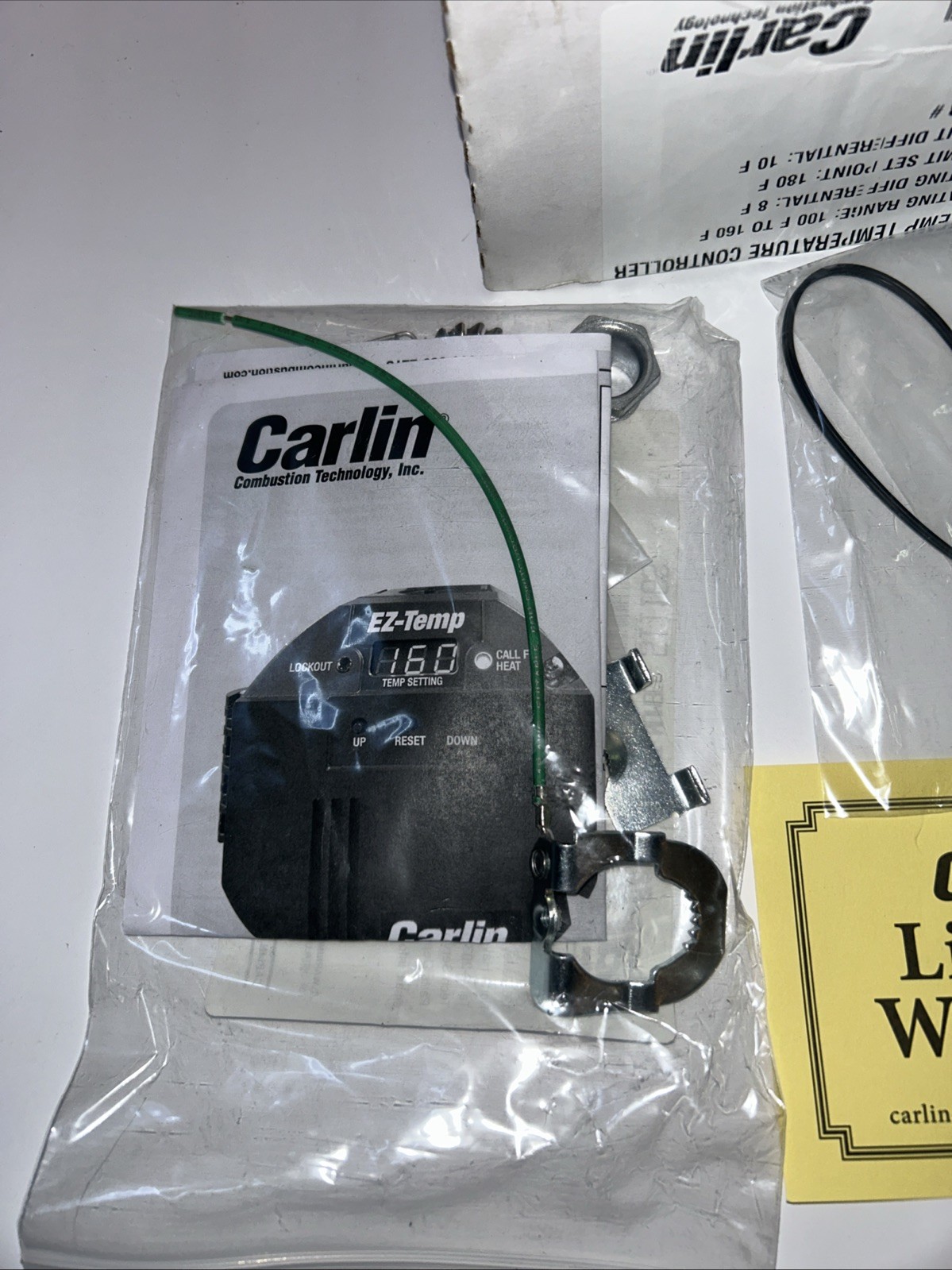 CARLIN 90000B2S Bock Residential Temperature Range Service Pak – Dual limit