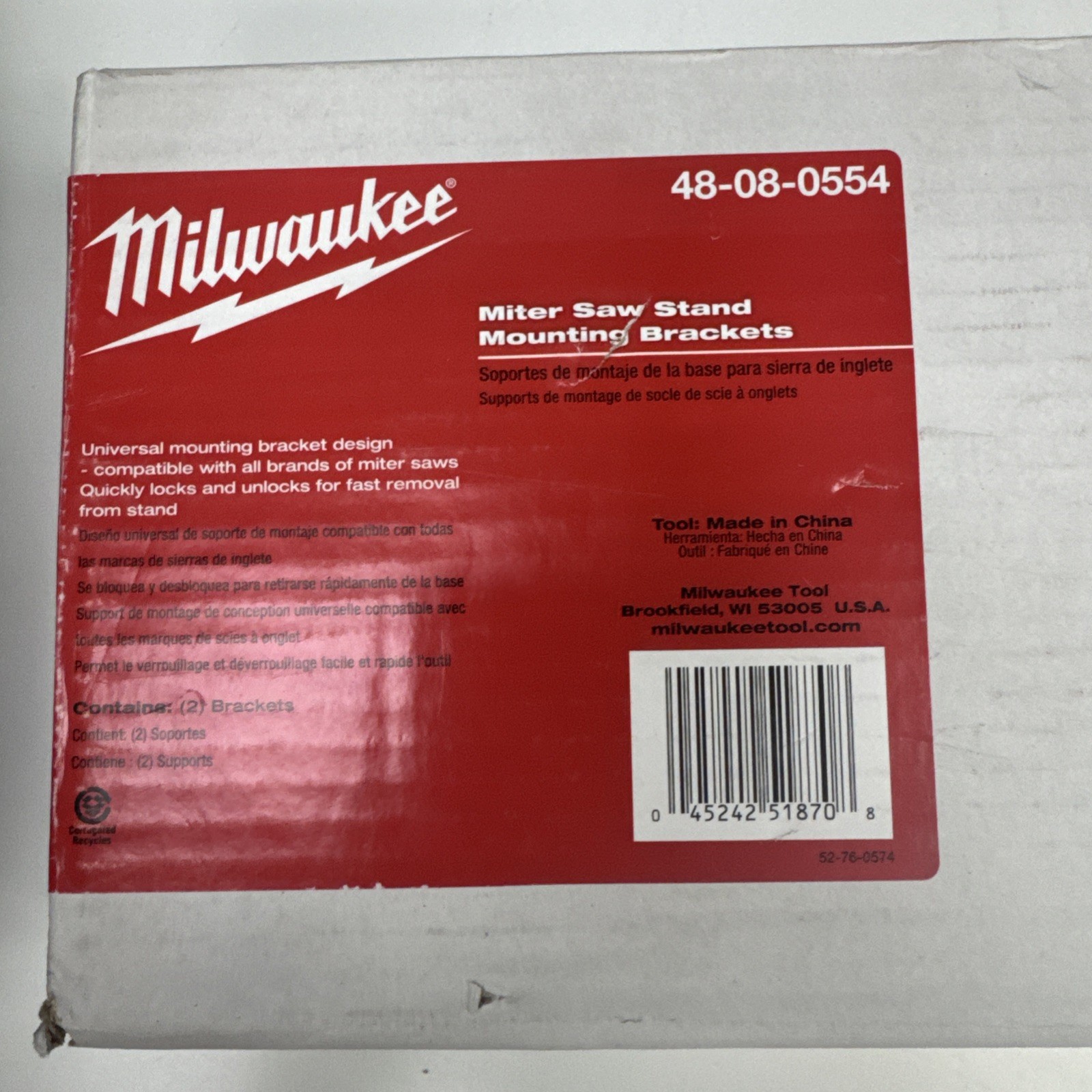 Milwaukee 48-08-0554 Miter Saw Stand Mounting Bracket