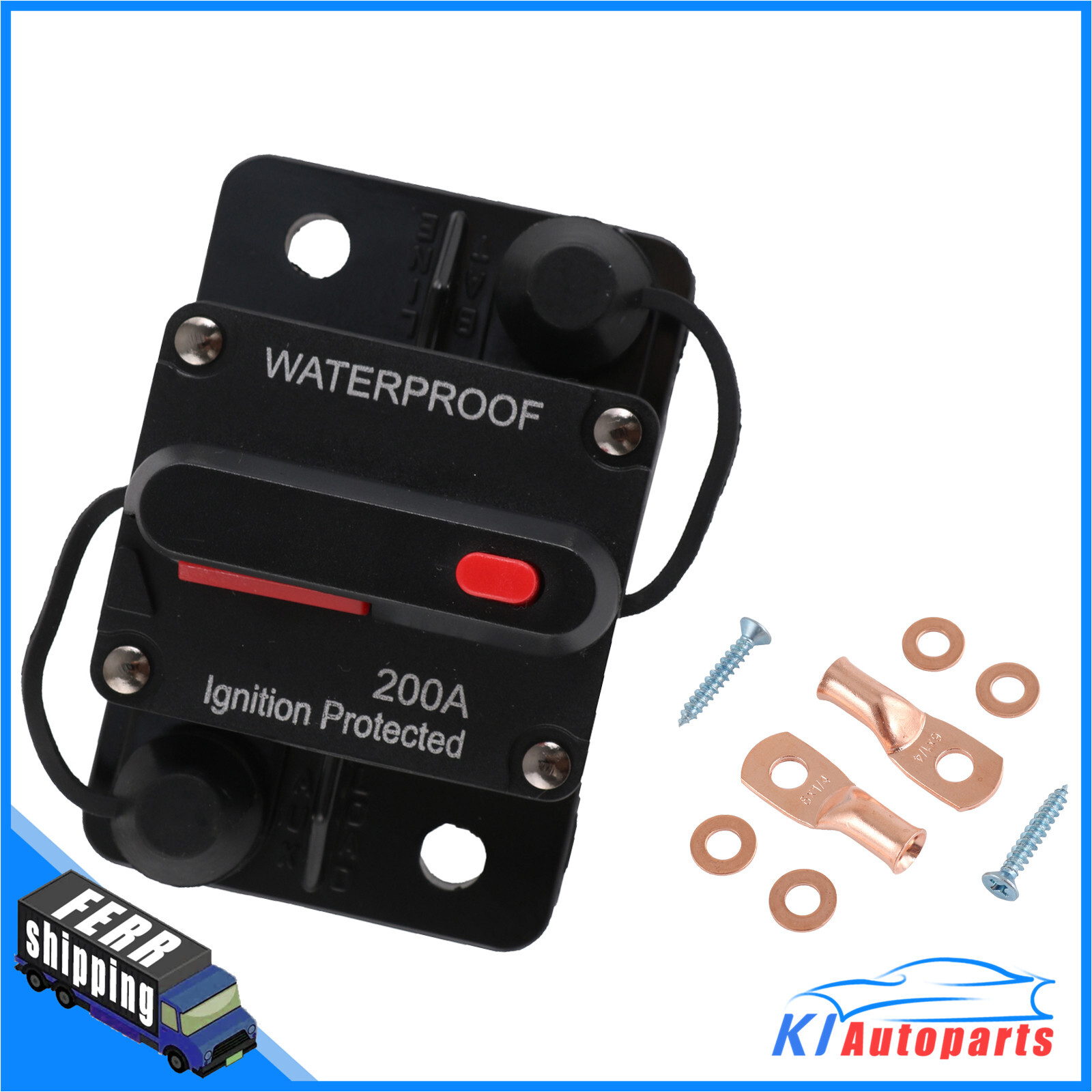 12V-48V DC 30A-300A Amp Circuit Breaker Audio Fuse Boat Car Manual Reset Switch