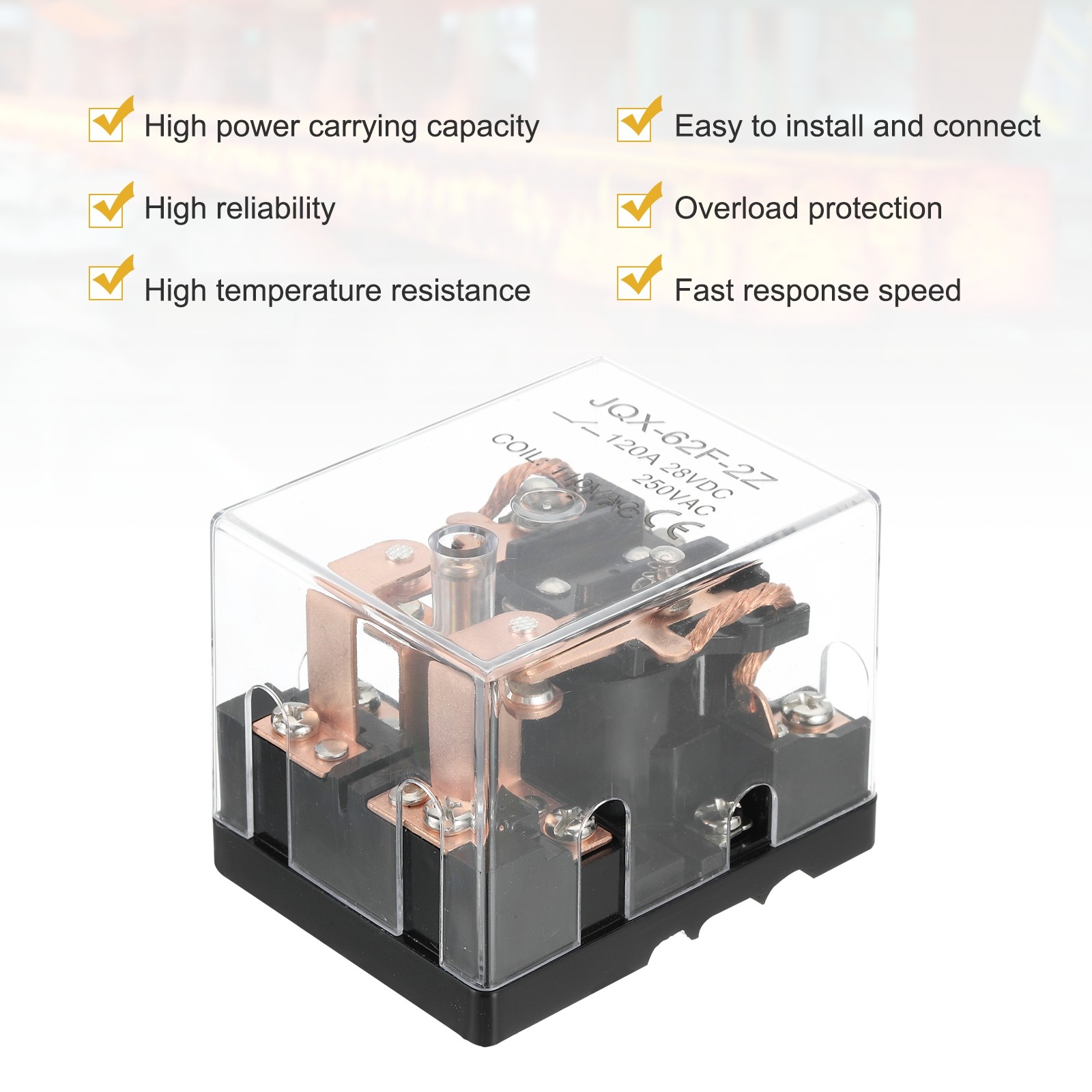 AC110V 120A Electromagnetic Relay High Power Relay DPDT 2NO 2NC Din Rail