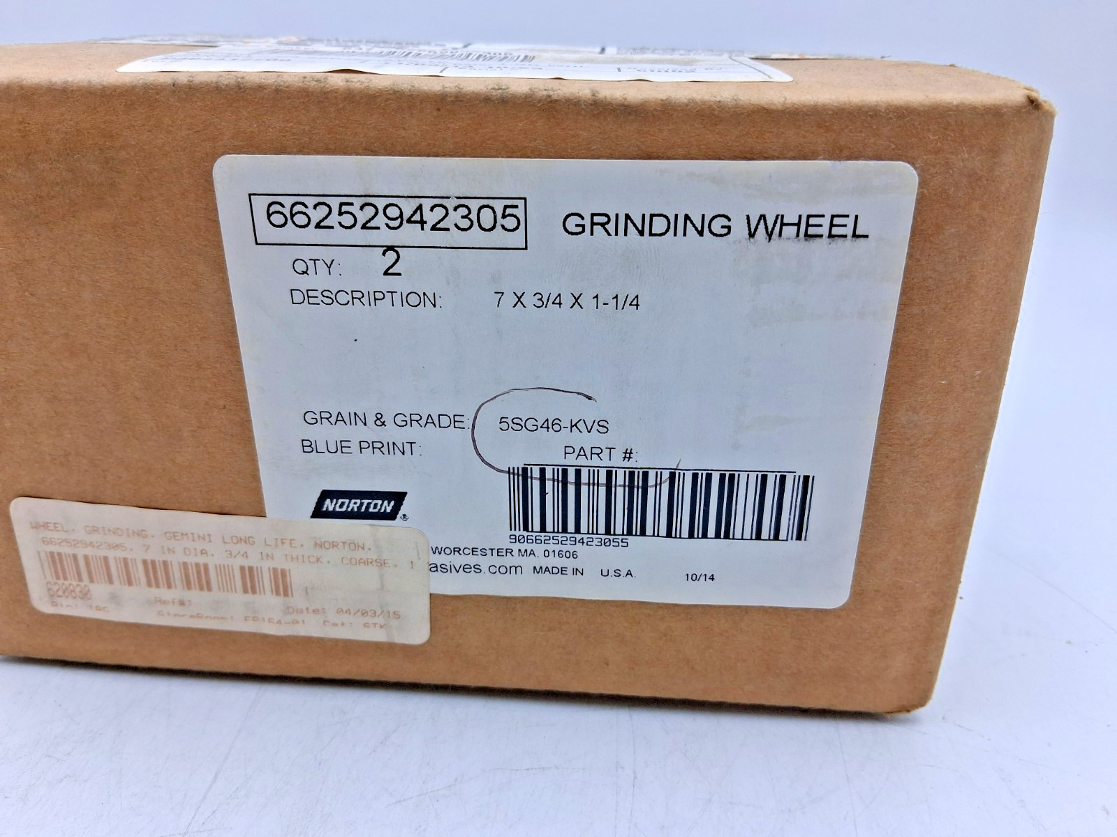 Norton 66252942305 Grinding Wheel – Box of 2