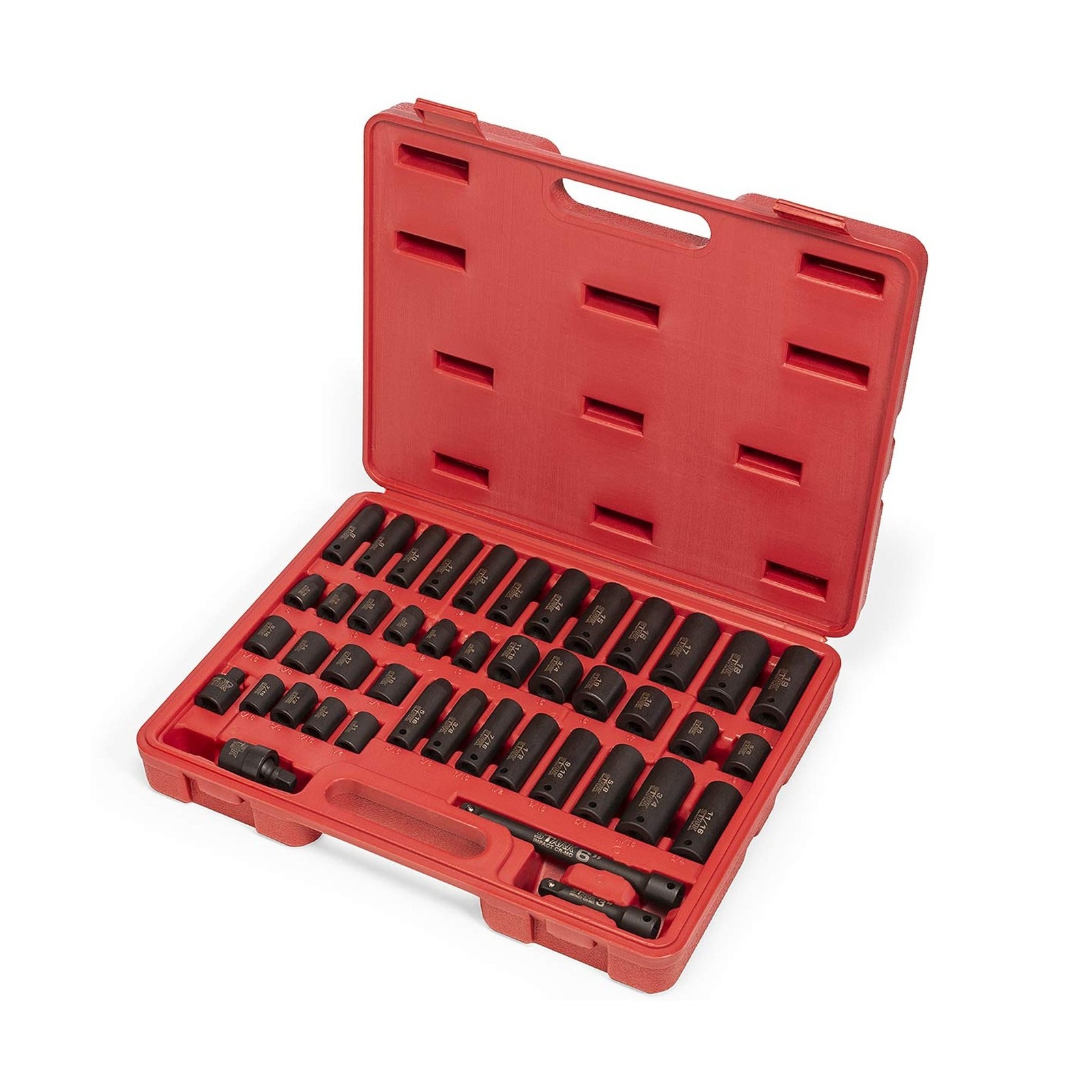 Stark USA 44-Pieces Impact Socket Drive Set 6-Point SAE & Metric De… Fast Ship