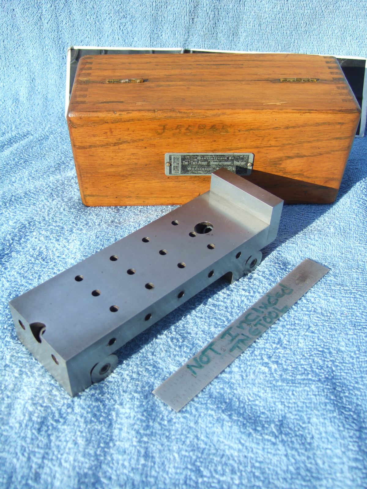 SINE PLATE TAFT-PEIRCE SINE PLATE 1A TOOLMAKER MACHINIST GRIND INSPECT EDM MILL