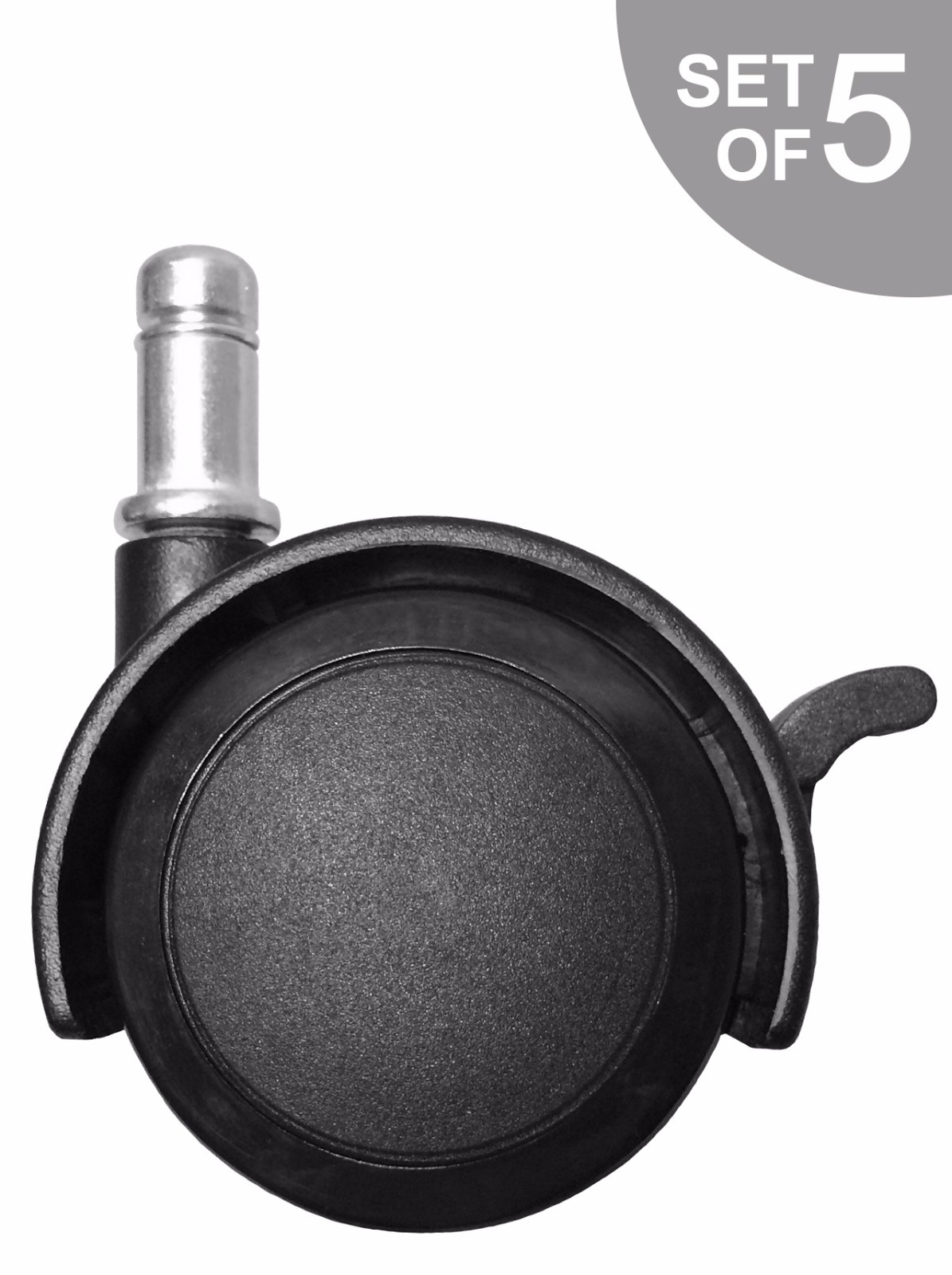 2″ Replacement Locking Hard Floor Office Chair Caster – Set of 5 – S5420-5