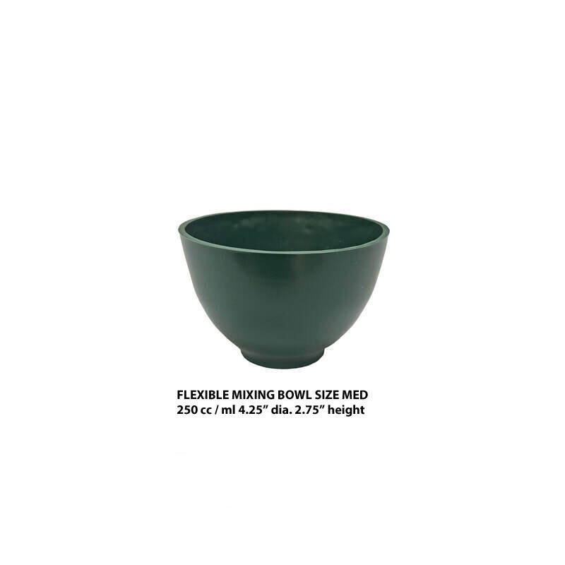 Dental Lab 4-piece Green Flexible Mixing Bowls Size Small Medium Large X-Large