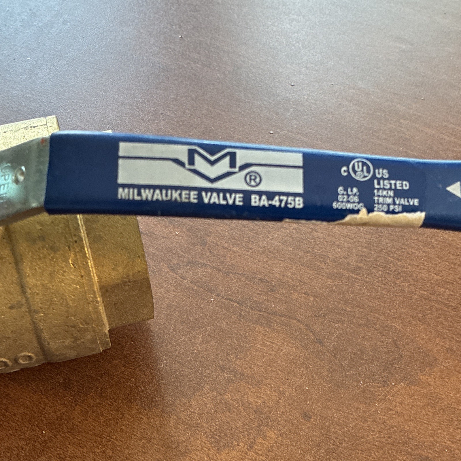 Milwaukee Valve BA-475B 2 in Brass Manual Ball Valve NPT 600 WOG 250 psi