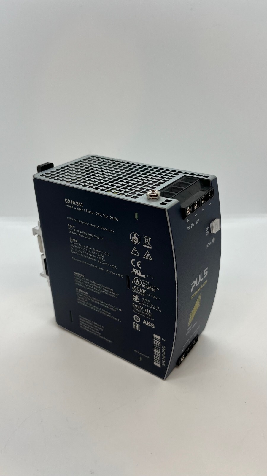 Puls CS10.241 DIN rail power supplies for 1-phase system 24 V, 10 A