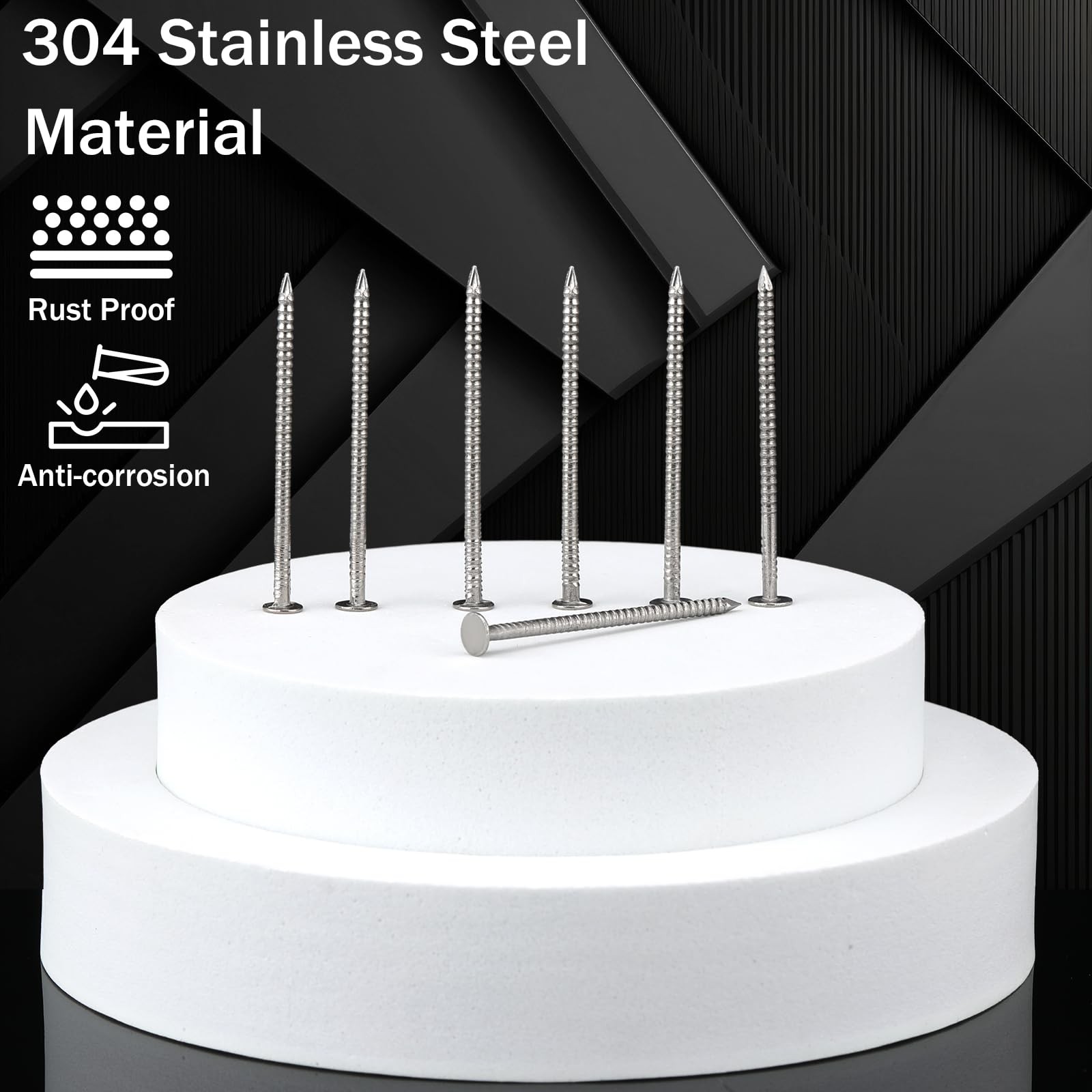 1-3/4 Inch 2 Pounds Roofing Nails 304 Stainless Steel Roofing Felt Nails Flat…