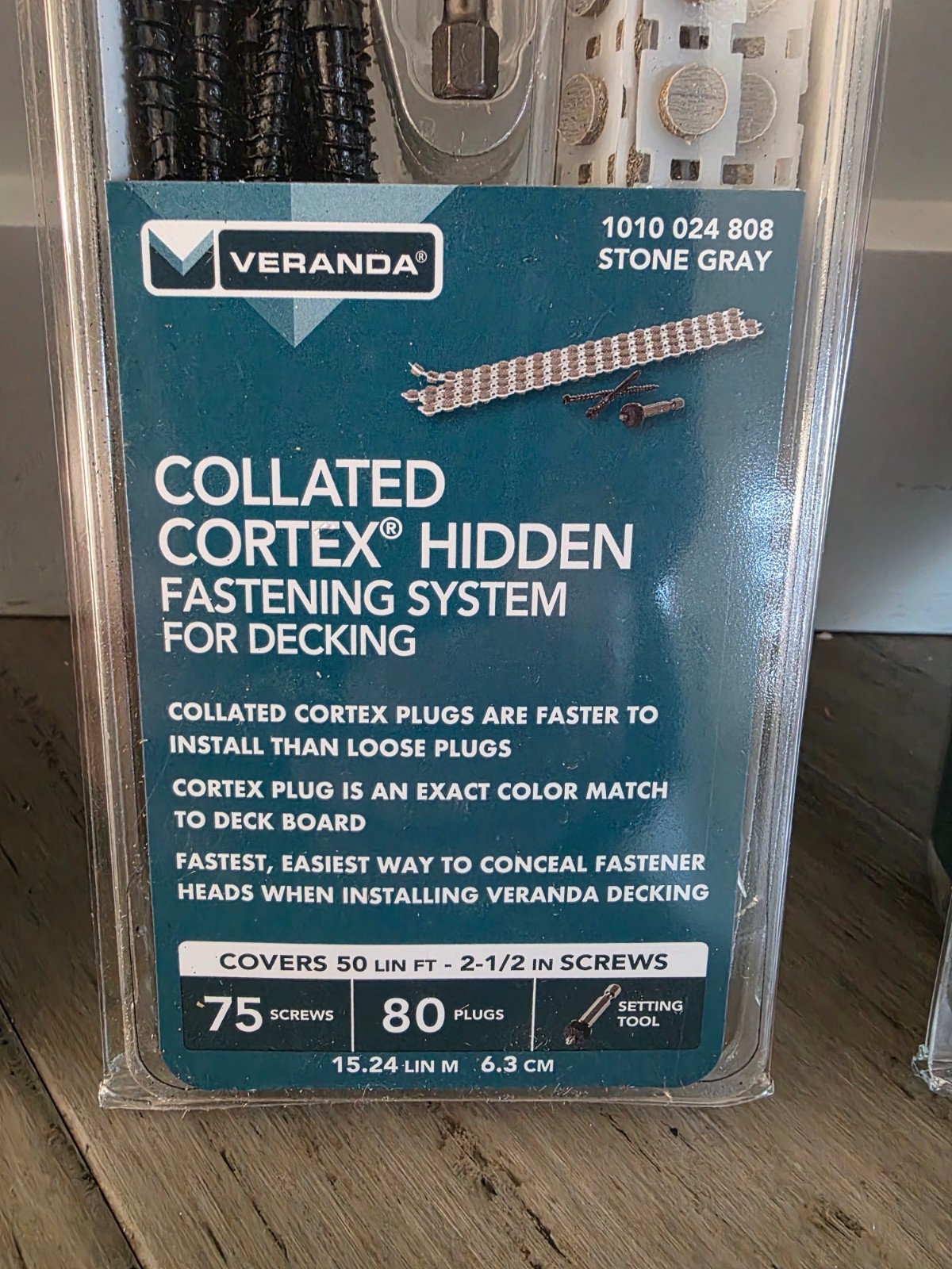 4x FastenMaster FMCTXCL-VA75SG Cortex Hidden Fastening, Stone Gray, 75 Scr