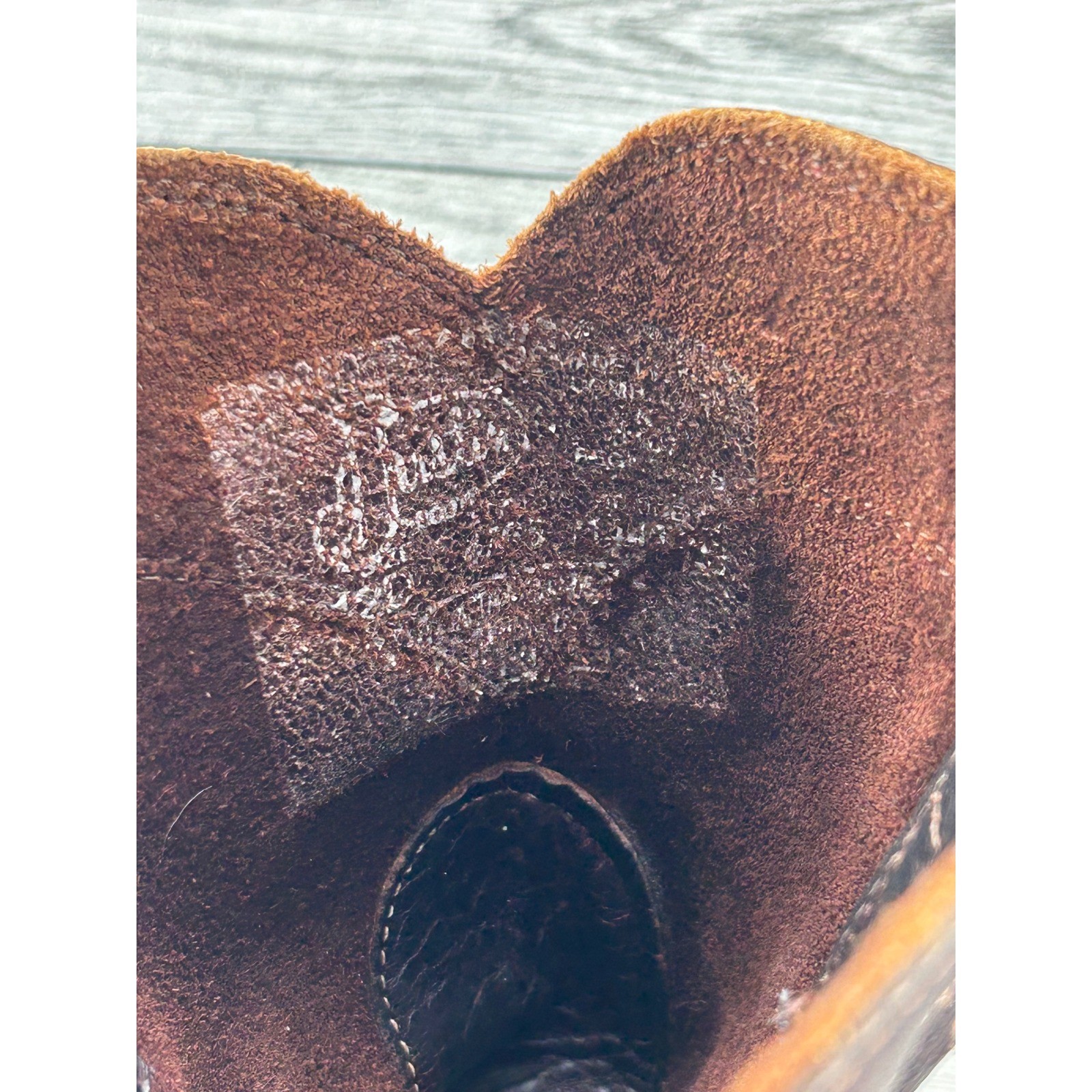 Justin Dark Brown Leather Work Boots Pull On Roper Round Toe Oil Resist Men 12D