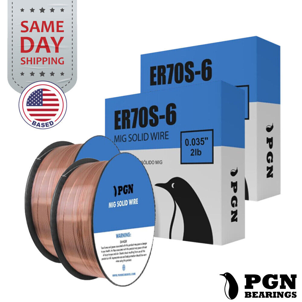 (2 x 2-Lb Spools) ER70S-6 .035″ (0.9 mm) Mild Steel MIG Welding Wire