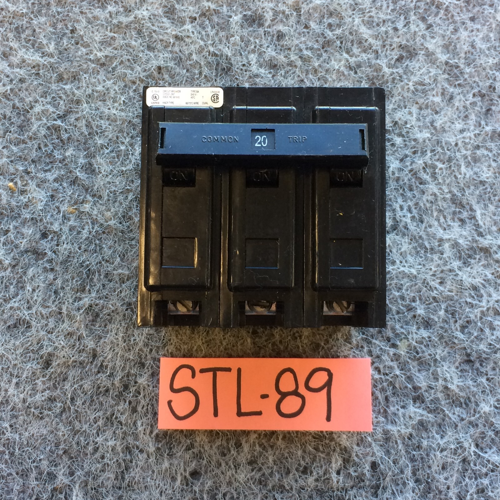 EATON CUTLER HAMMER BAB3020H Circuit Breaker 3 POLE 20 AMP *Ships Fast*