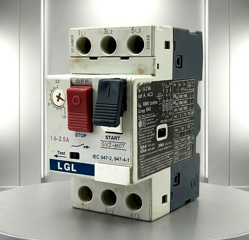 Telemecanique Motor Circuit Breaker 1.6-2.5A 690V 3-Phase Starter GV2-M07