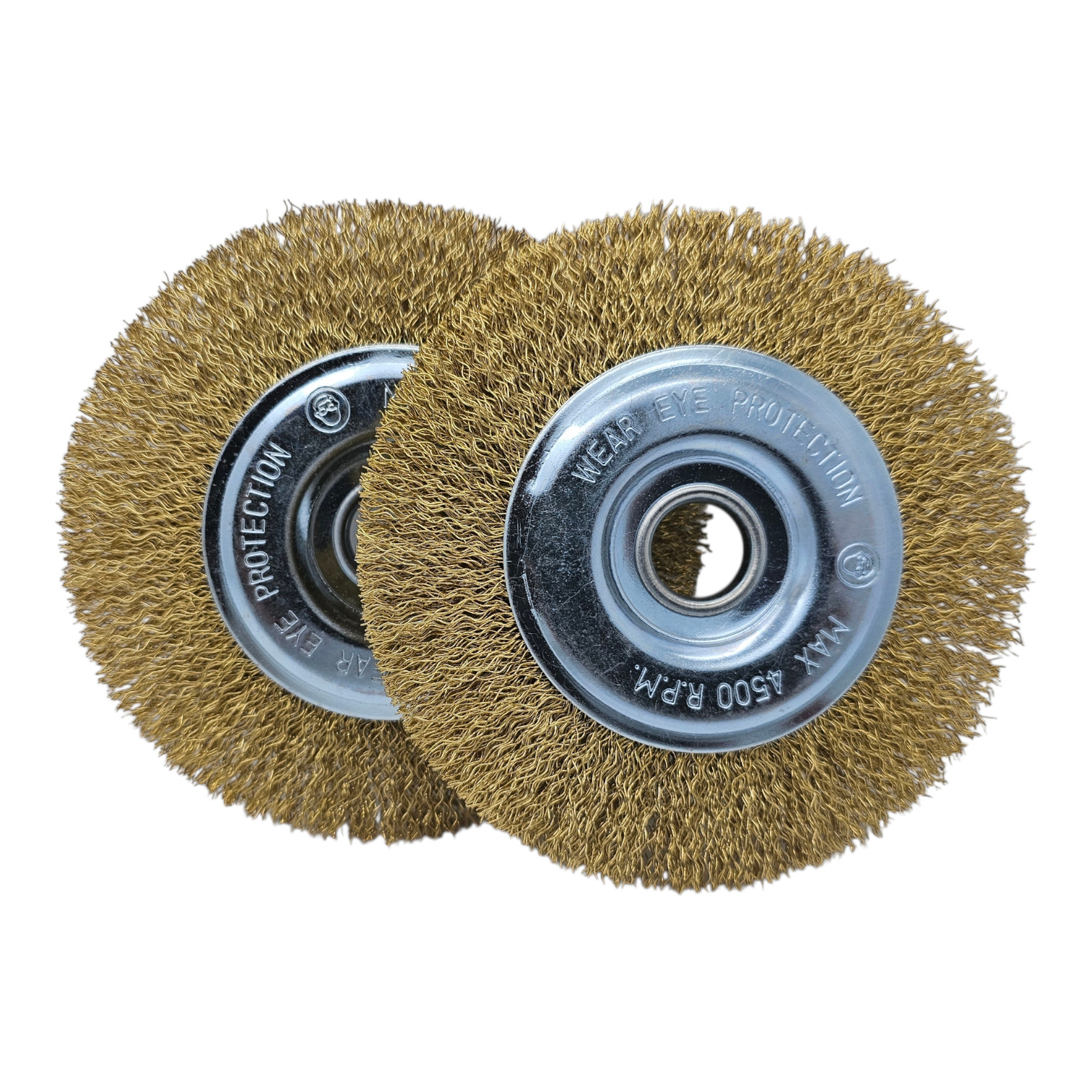 (QTY:2) 4-1/2” X 5/8″ Arbor Wire Wheel Brush for Angle Grinder