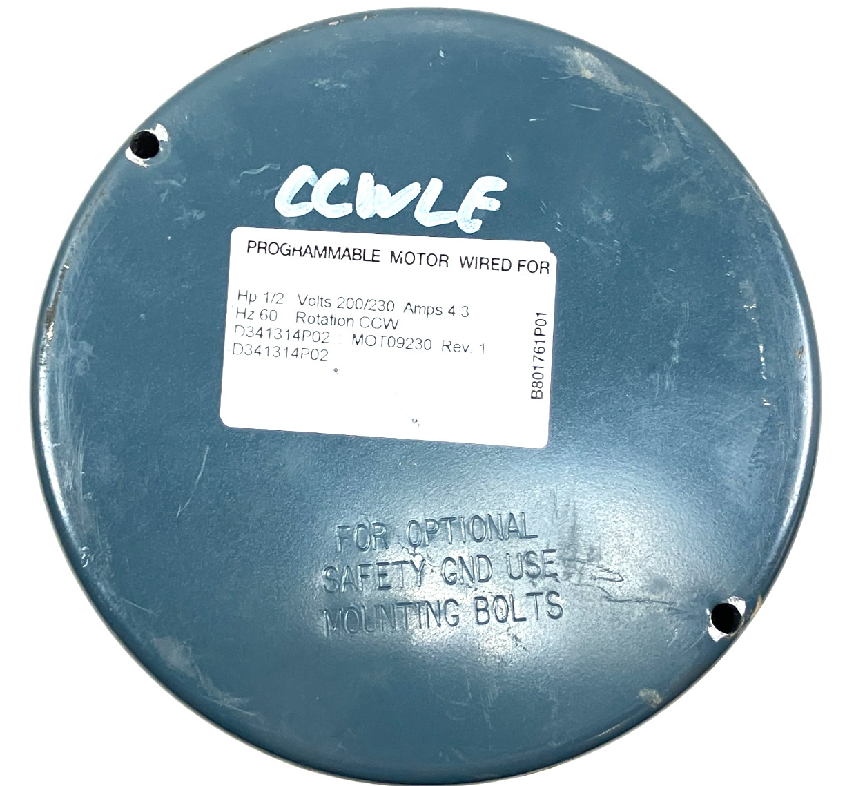 GE ECM2.3 CN03 Wired for D341314P02 MOT09230 1/2HP 200/230V CCWLE used #J312