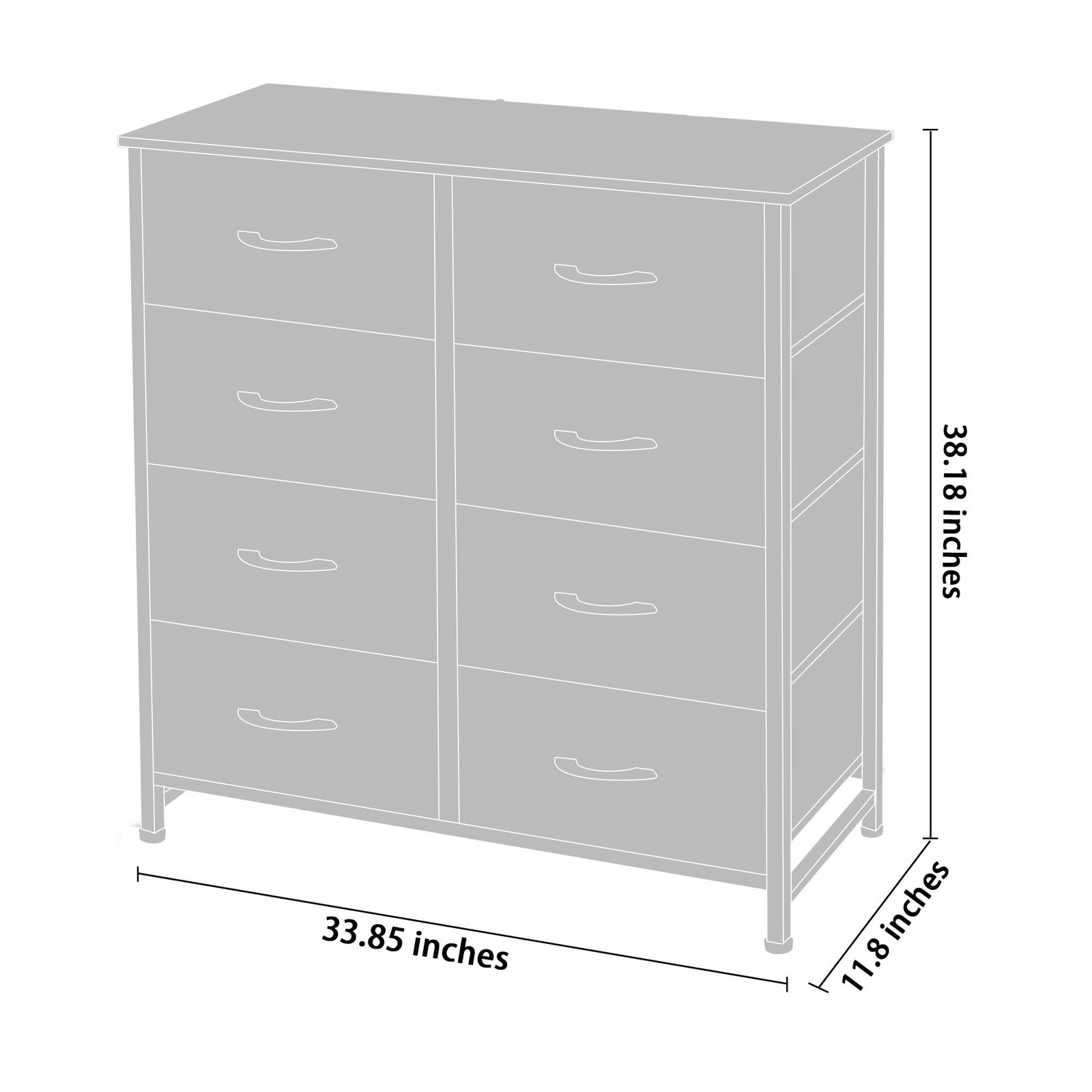 Storage Dresser Furniture Unit-Tall Standing Organizer for Bedroom, Office, L…