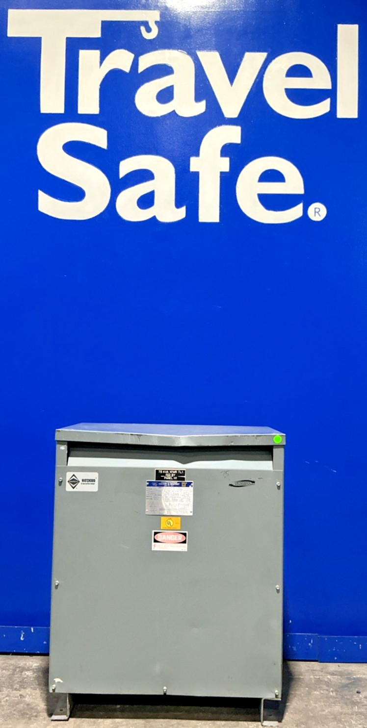 Square D 75 kVA 480V Transformer 3PH 208Y/120V 60Hz 75T3HF 🟦