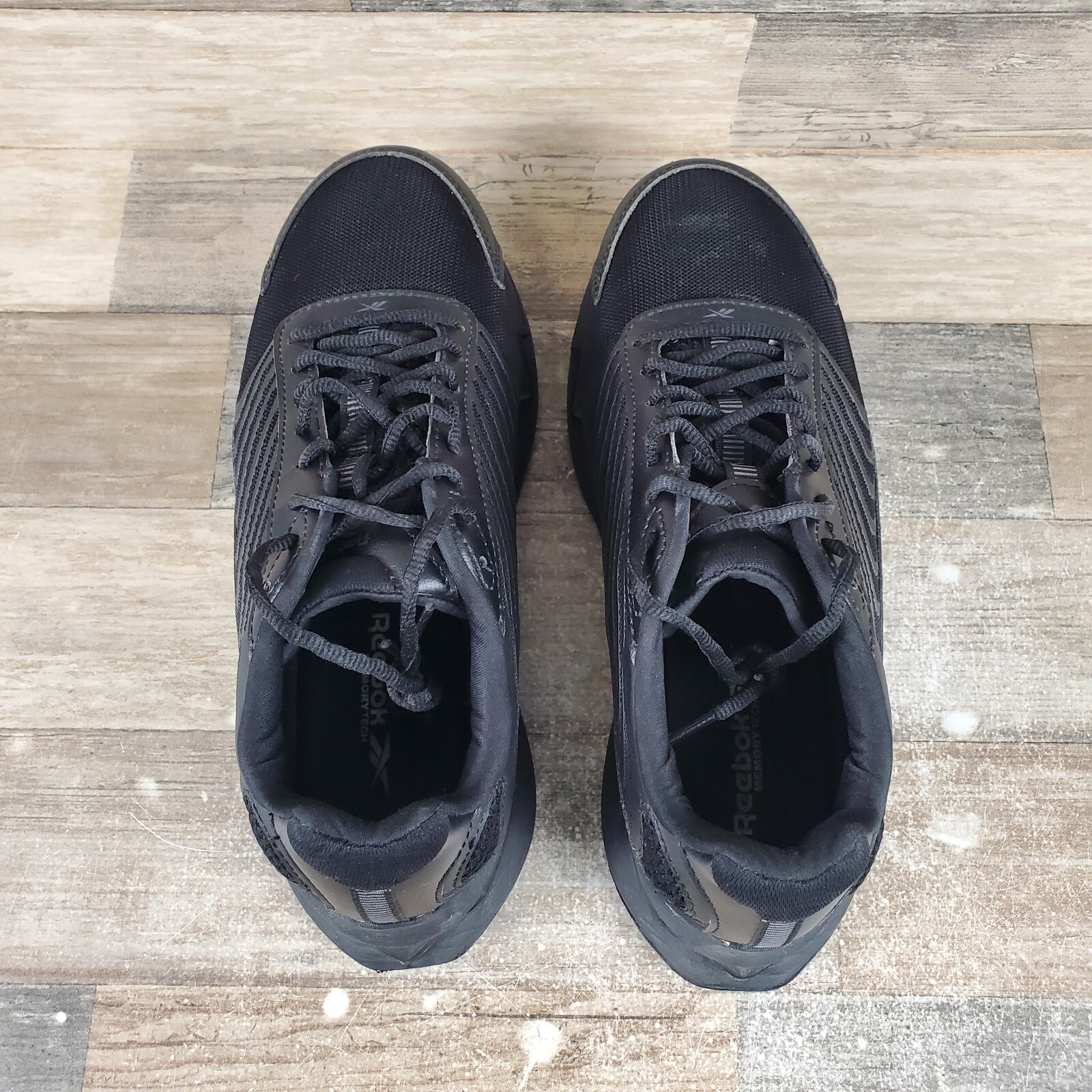Reebok Zig Elusion Heritage Womens Work Shoes Sz 9.5 W Dark Black Composite Toe