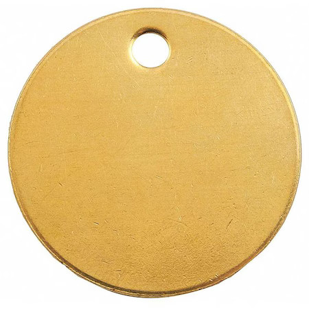 C.H. Hanson 41849 Blank Tag, Size 1 3/8 Inches, Brass, 1 3/8 In H X 1 3/8 In W,